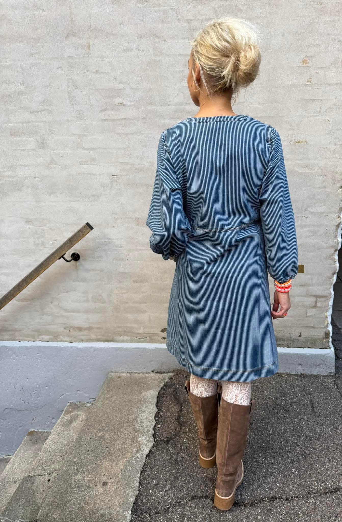 Ayna Klänning - Blå/Vita ränder