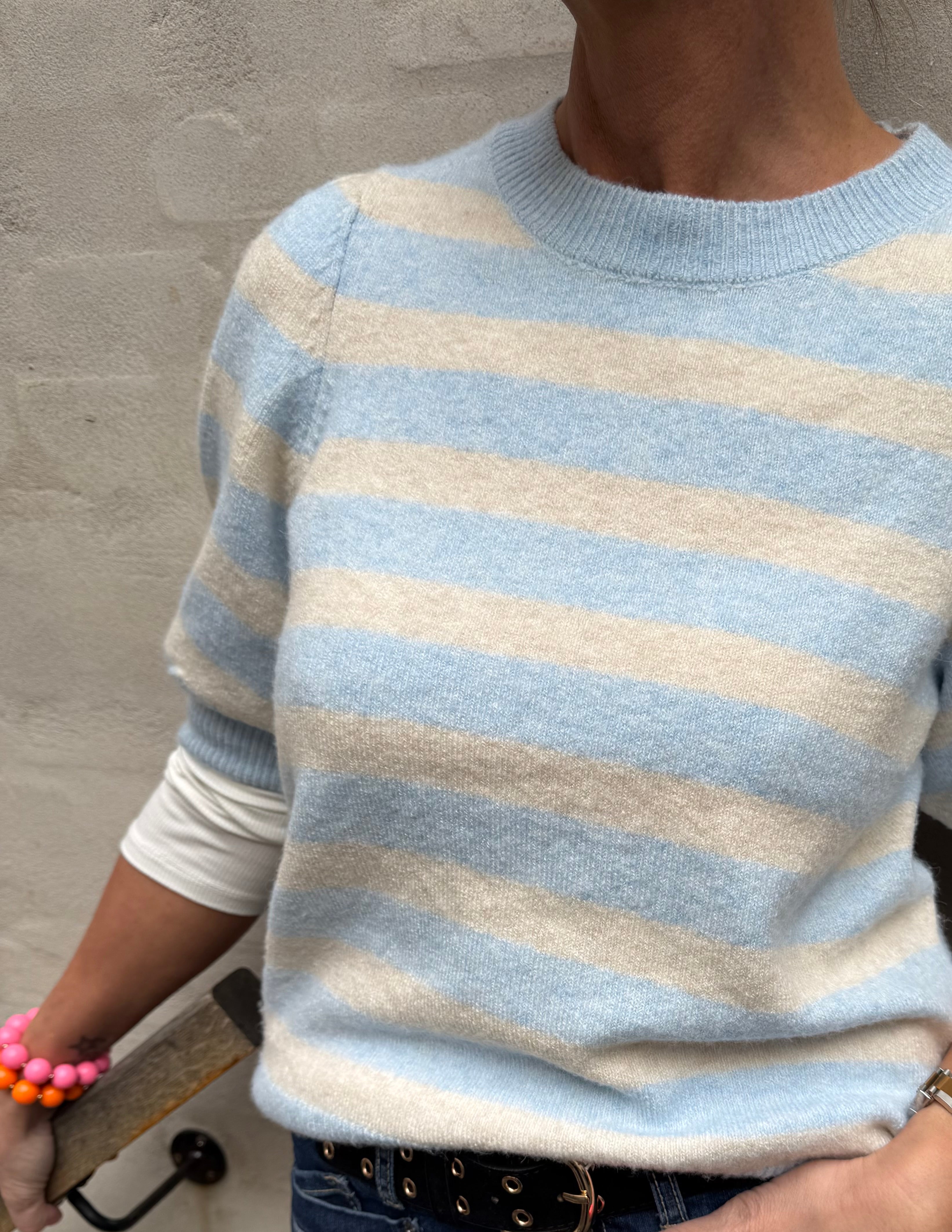 DOFFY O-HALS TRÖJA - Kashmirblå BJÖRK