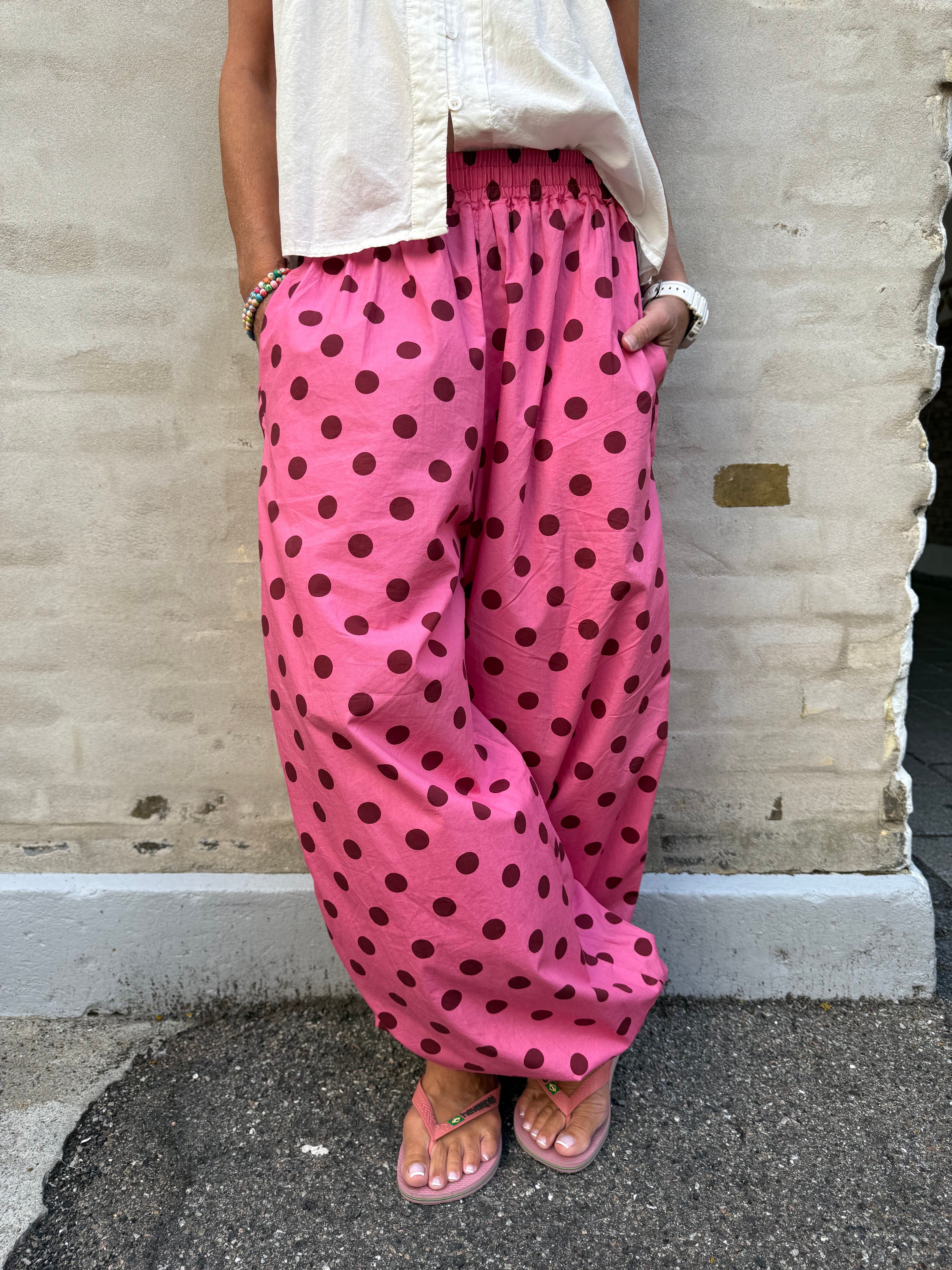 Ballon Dot Pants - Pink