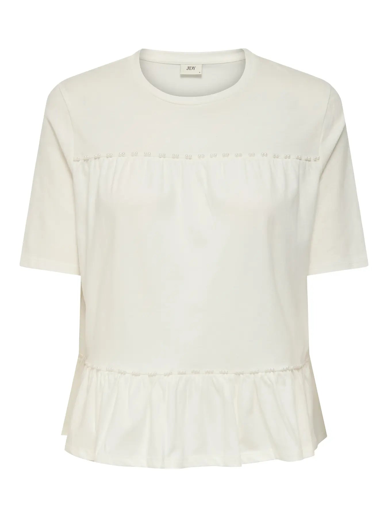 Poula Pearl Top - Cloud Dancer/CD Pearls