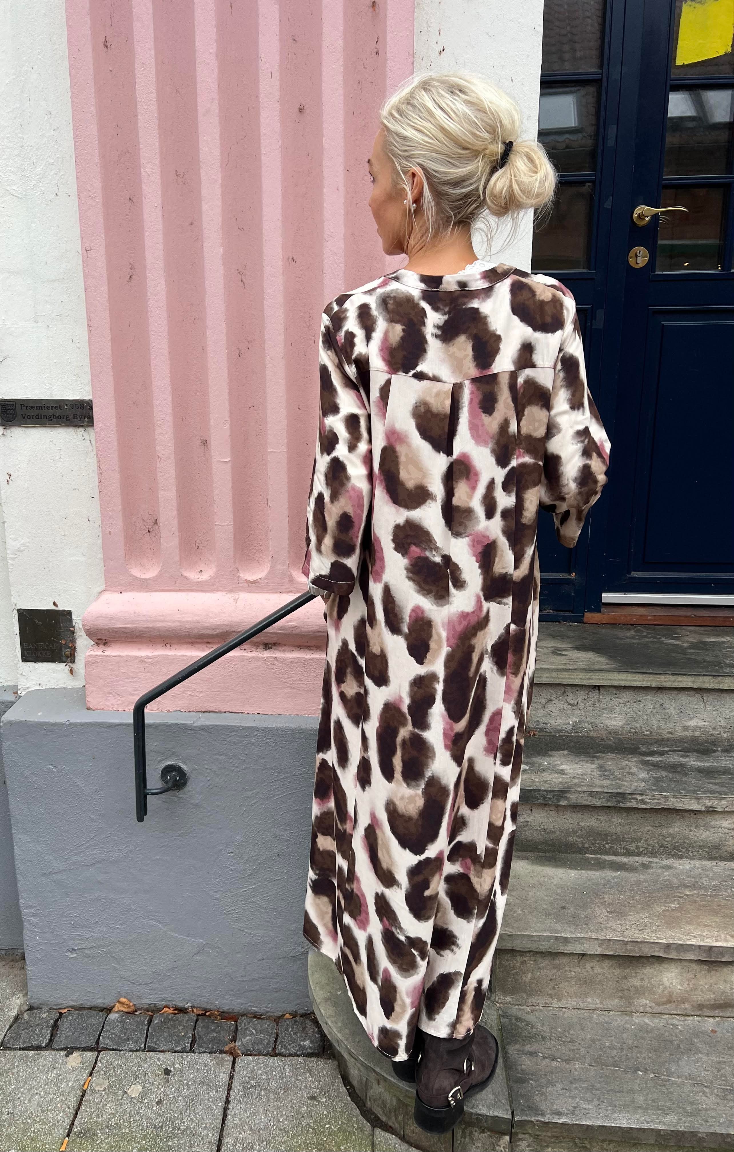 KENNA skjortklänning - Brown Rose