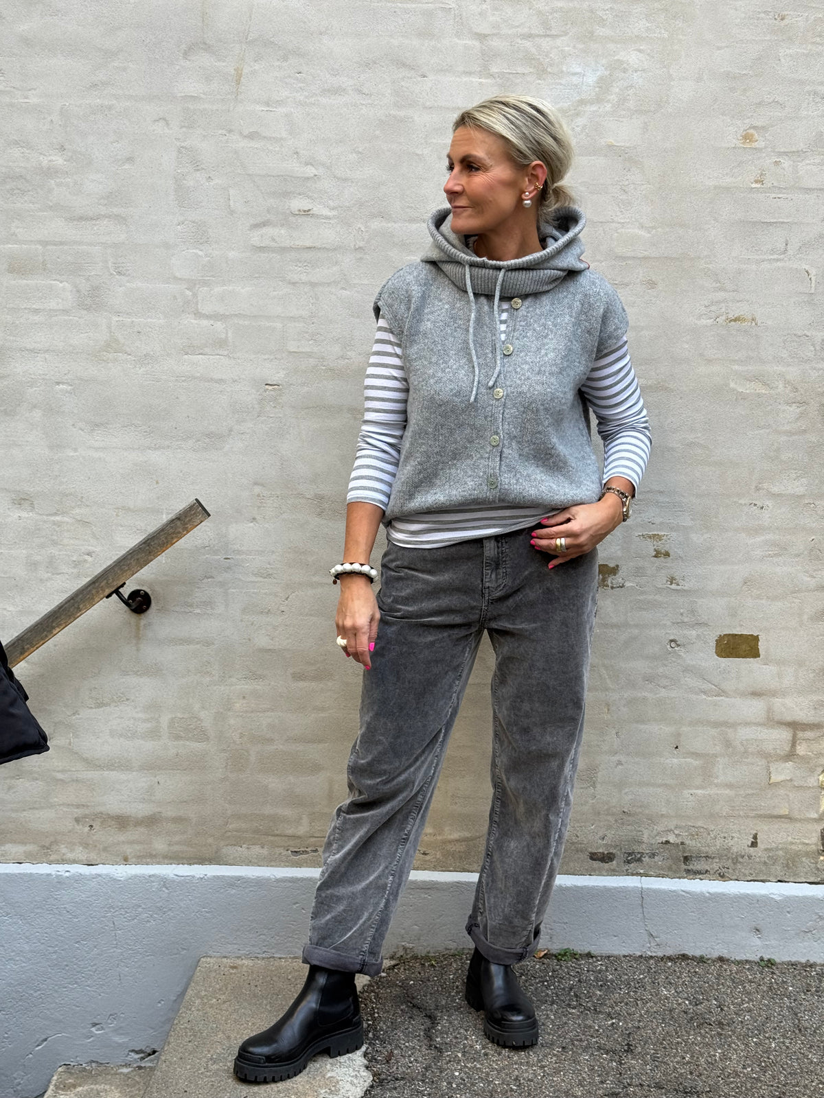 Moffe Corduroy Pants - Grå
