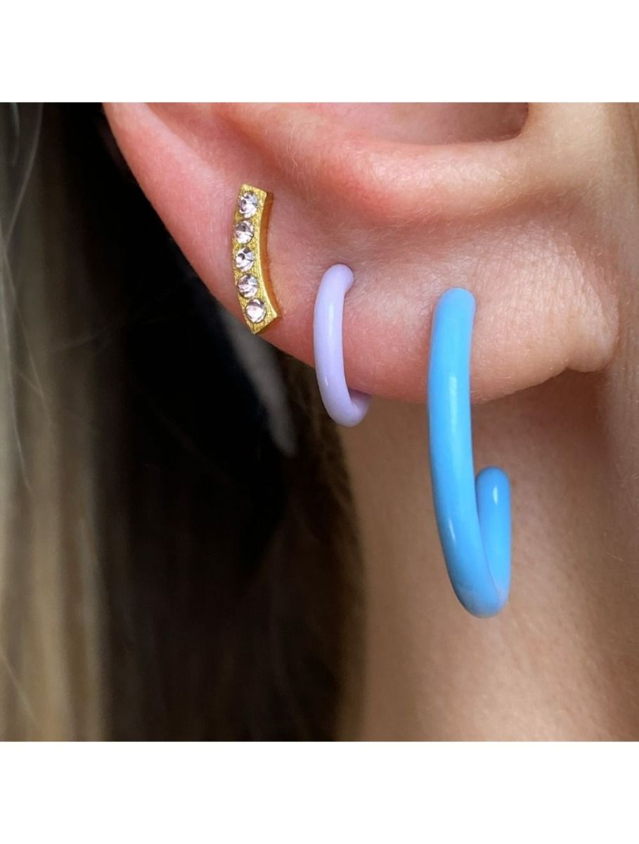 färg bågar medium par ljusblå