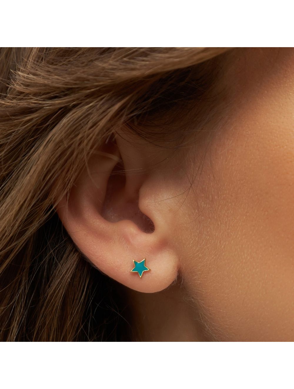 färg stjärna petrol guld