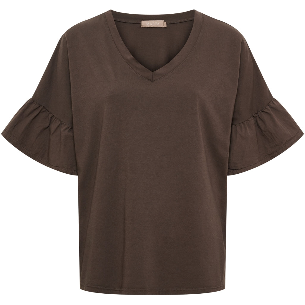 Herdis T-shirt - Svart/Beige
