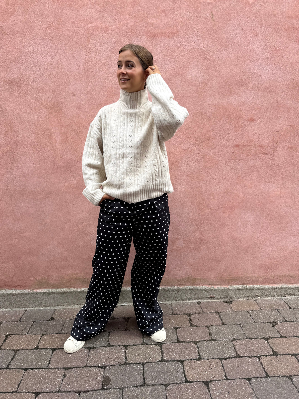 Anda Cable Knit Blouse - Ivory