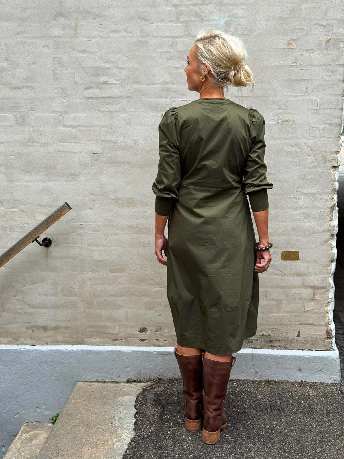 Antoinett 3/4 Sleeve Dress - Burnt Olive