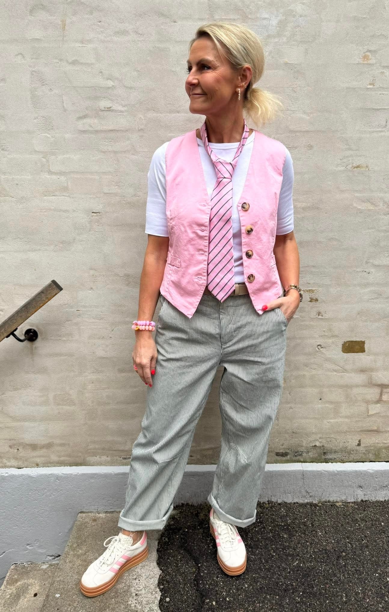 Loui Randiga byxor - Svart/Vit