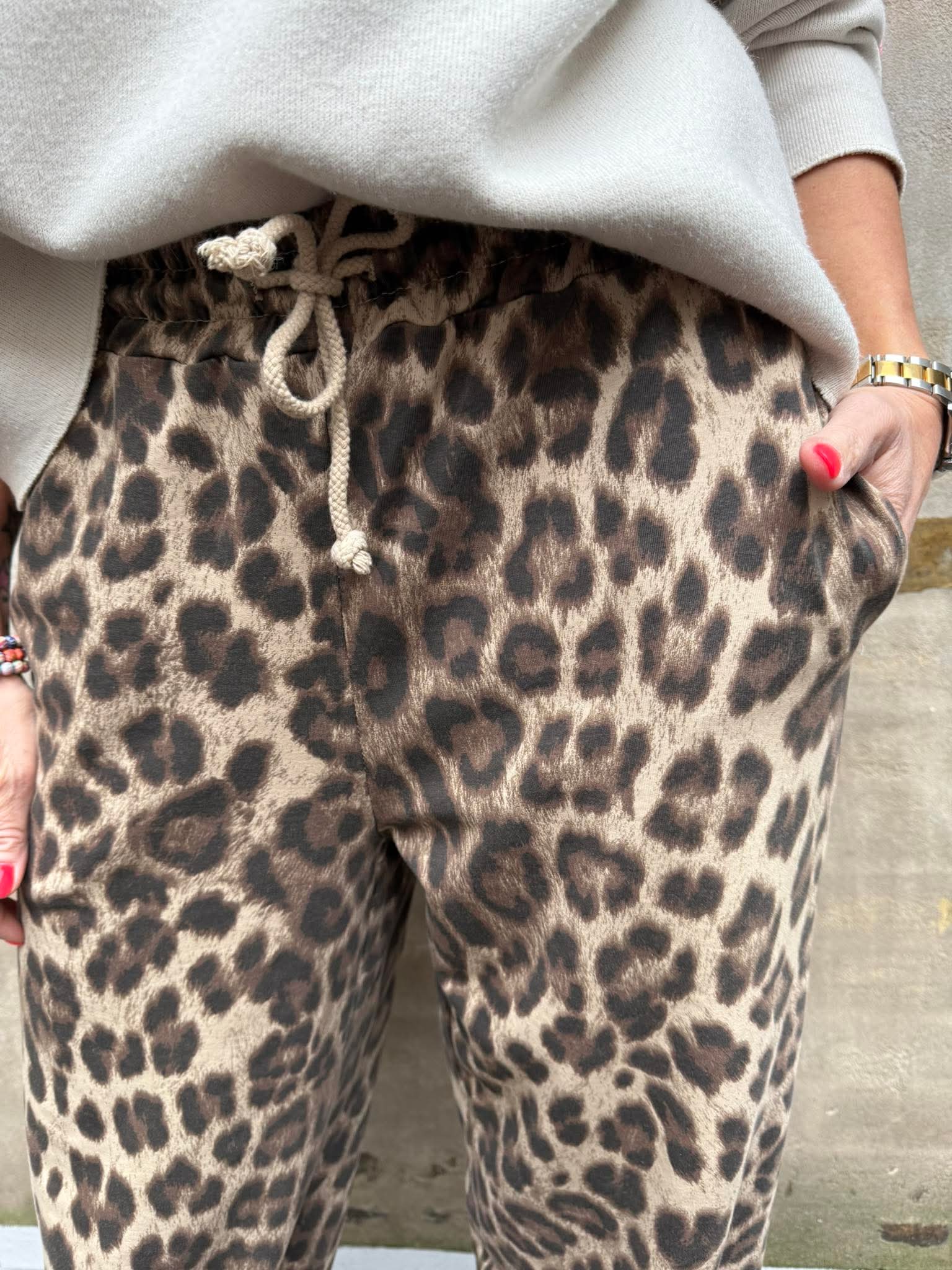 Leo Sweat Pants - Leo ljusbrun