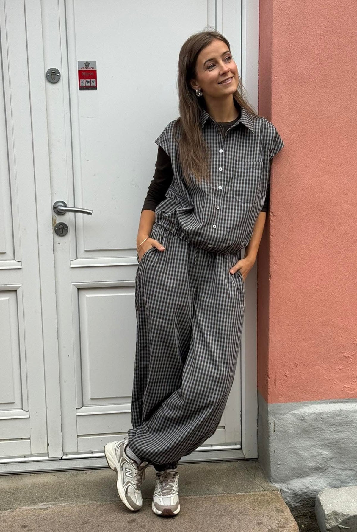 Linea Check Pants - Brown Check