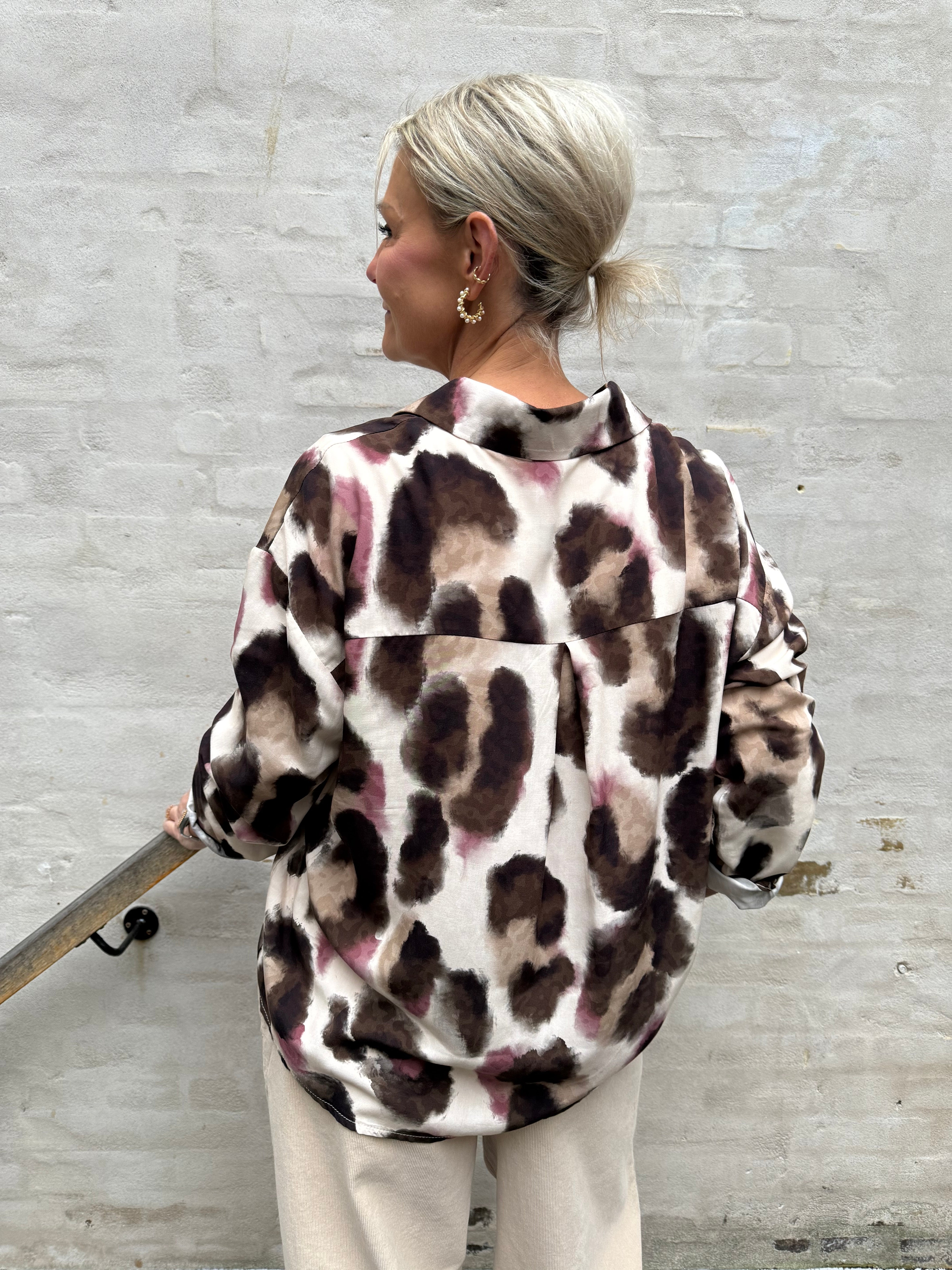 ELISA skjorta - brun/rosa