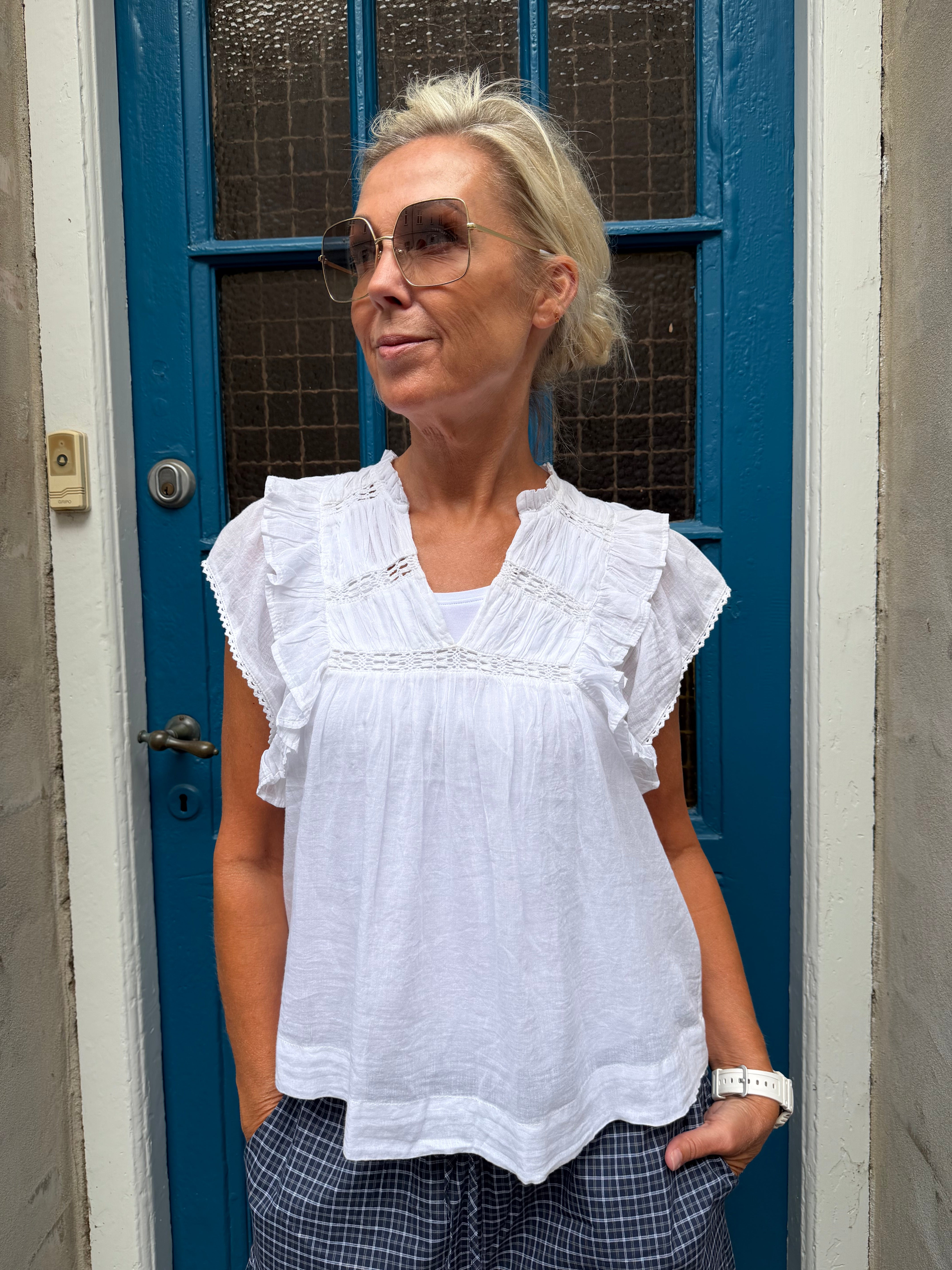 Jayla S Voile Top - White