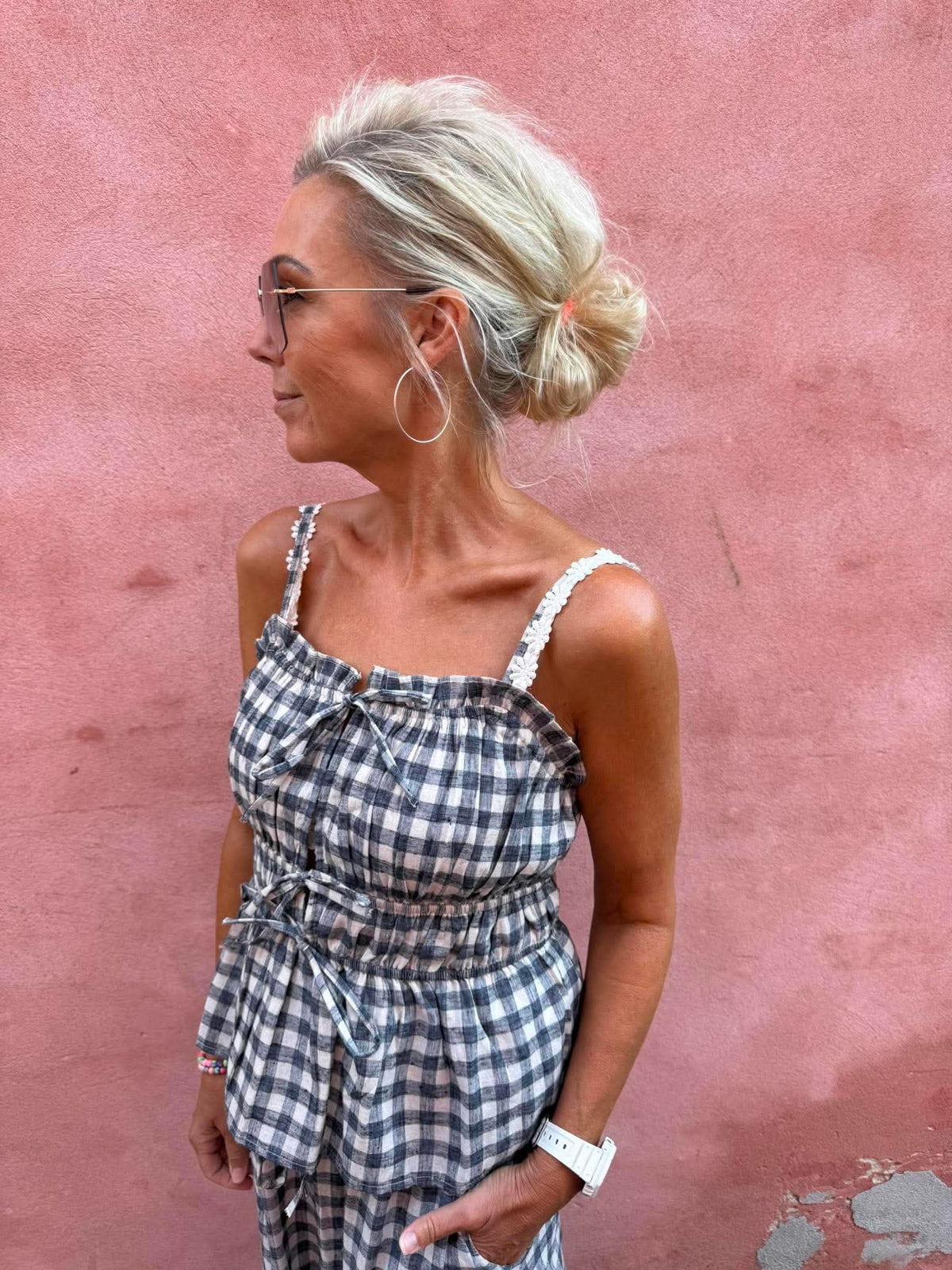 Seylor Check Top - Black