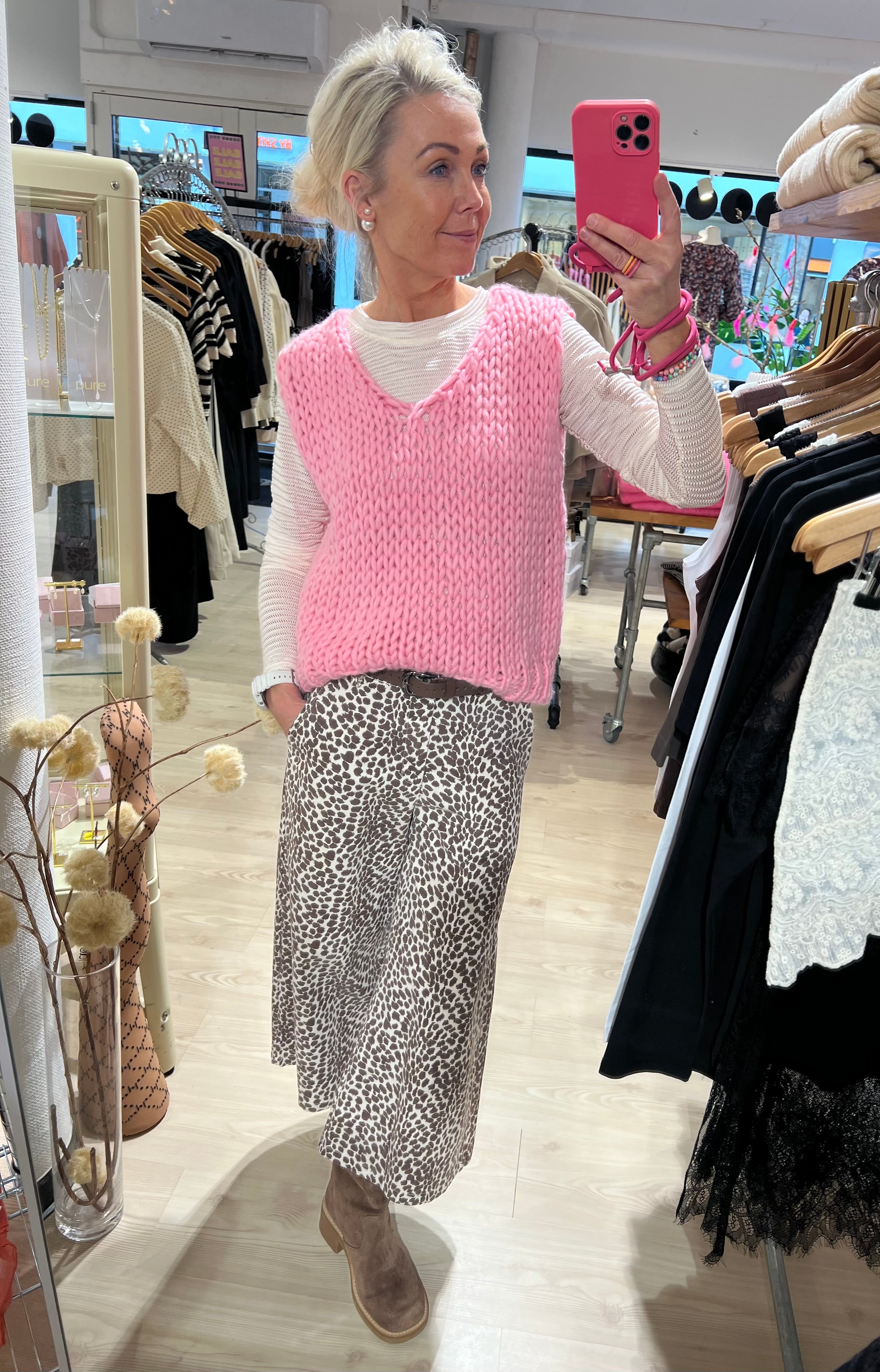 Rudi Knit Vest - Baby Pink