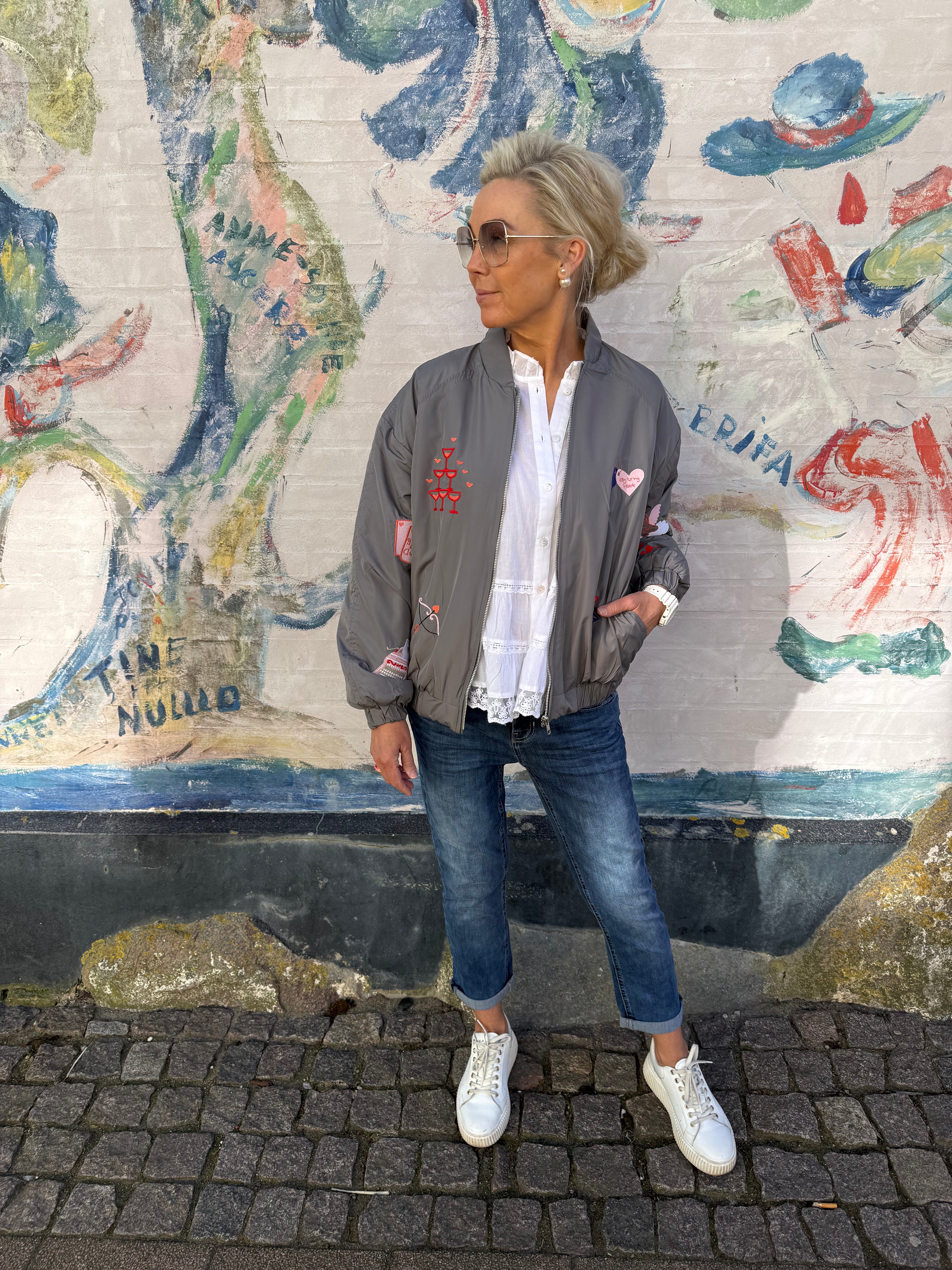 Mi Amore Bomber jacket - Grey