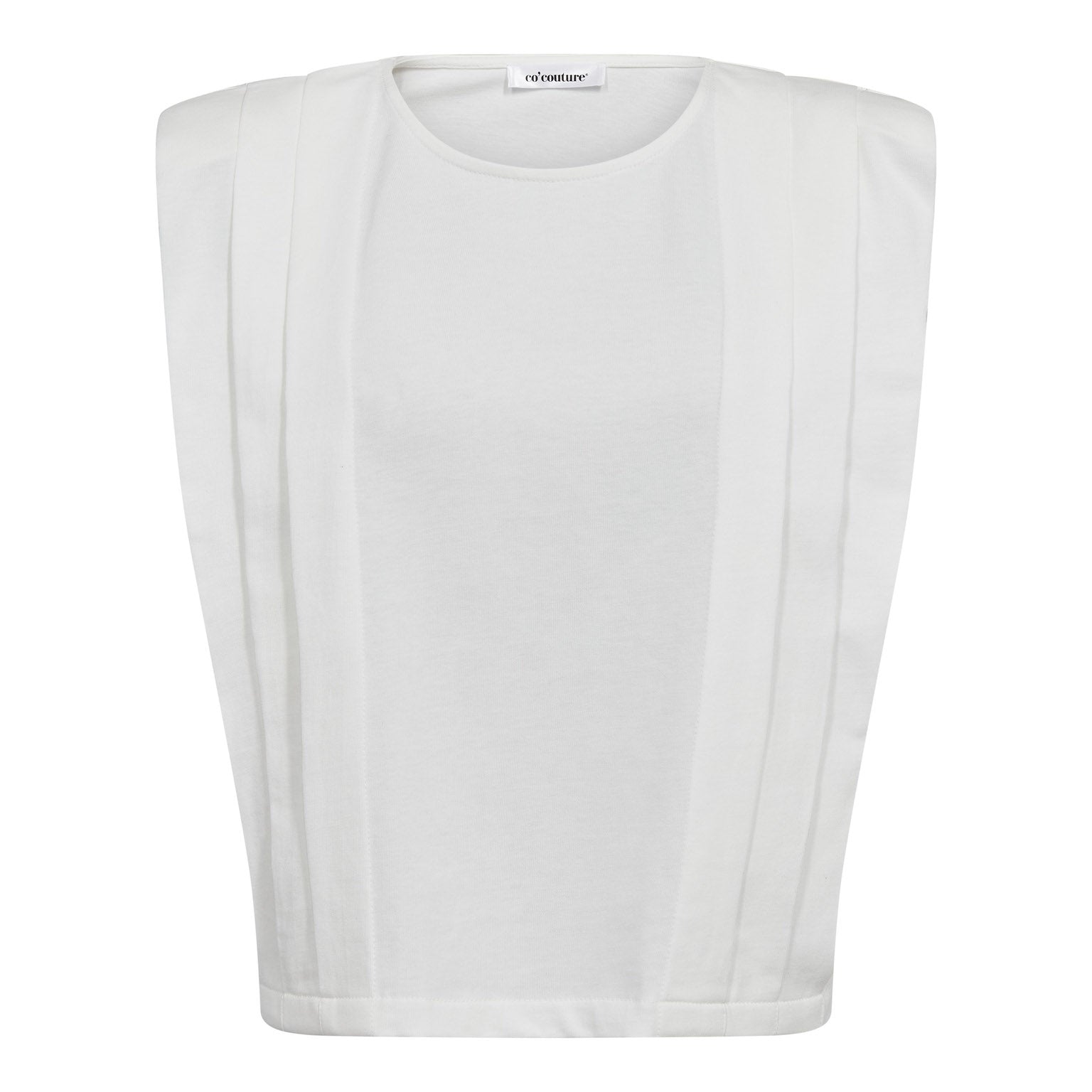 ZelliCC Padded Pleat Top - White