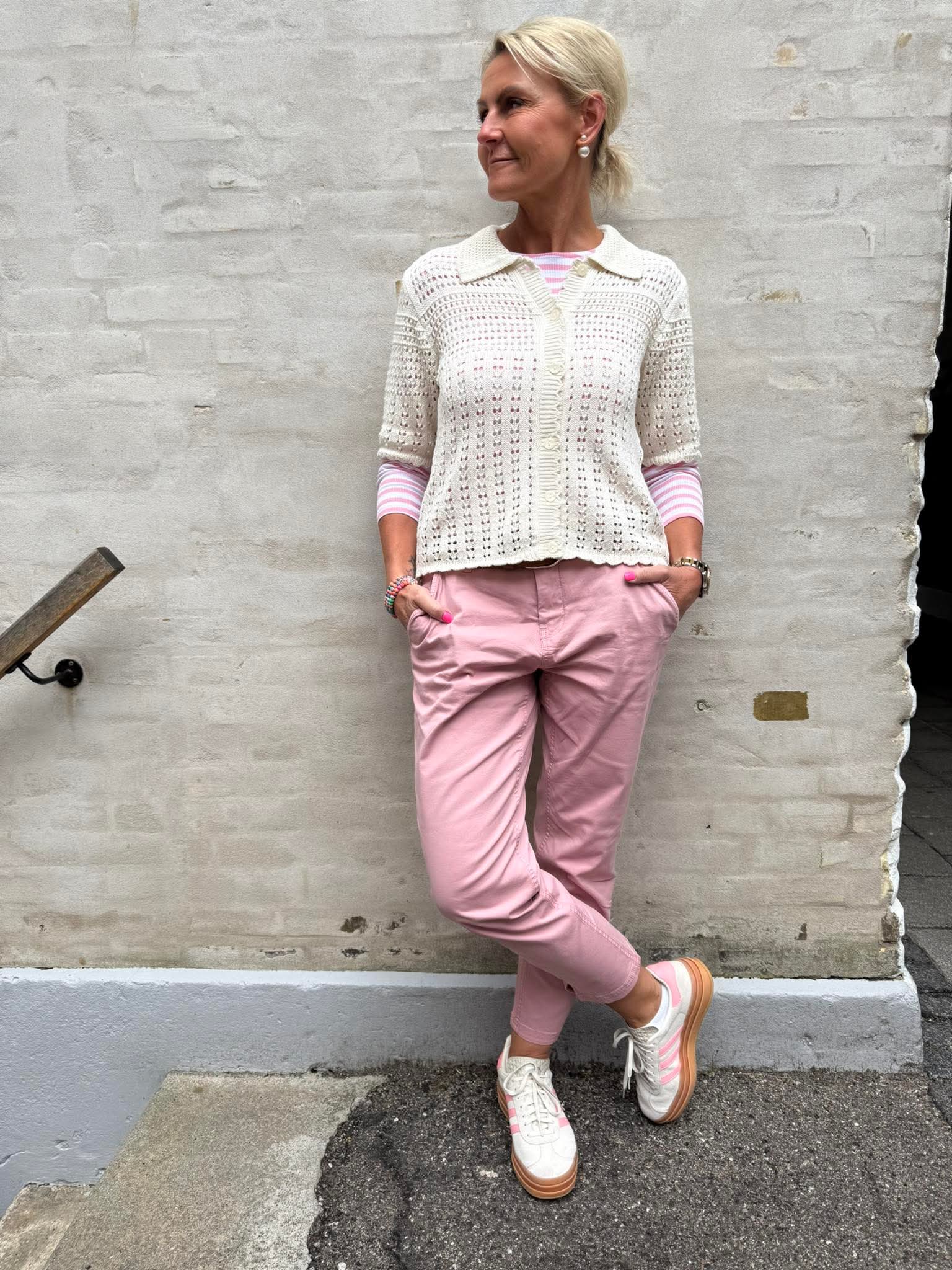 ROBIN 2/4 COLLAR CARDIGAN - Birch