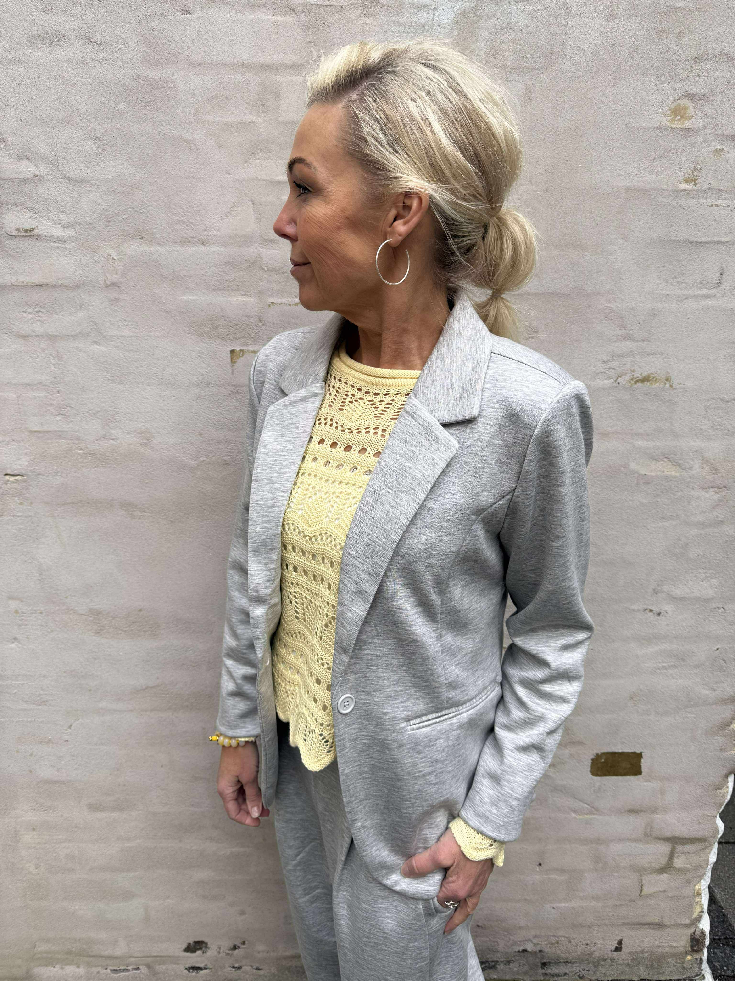 Buka Blazer - Ljusgrå melange