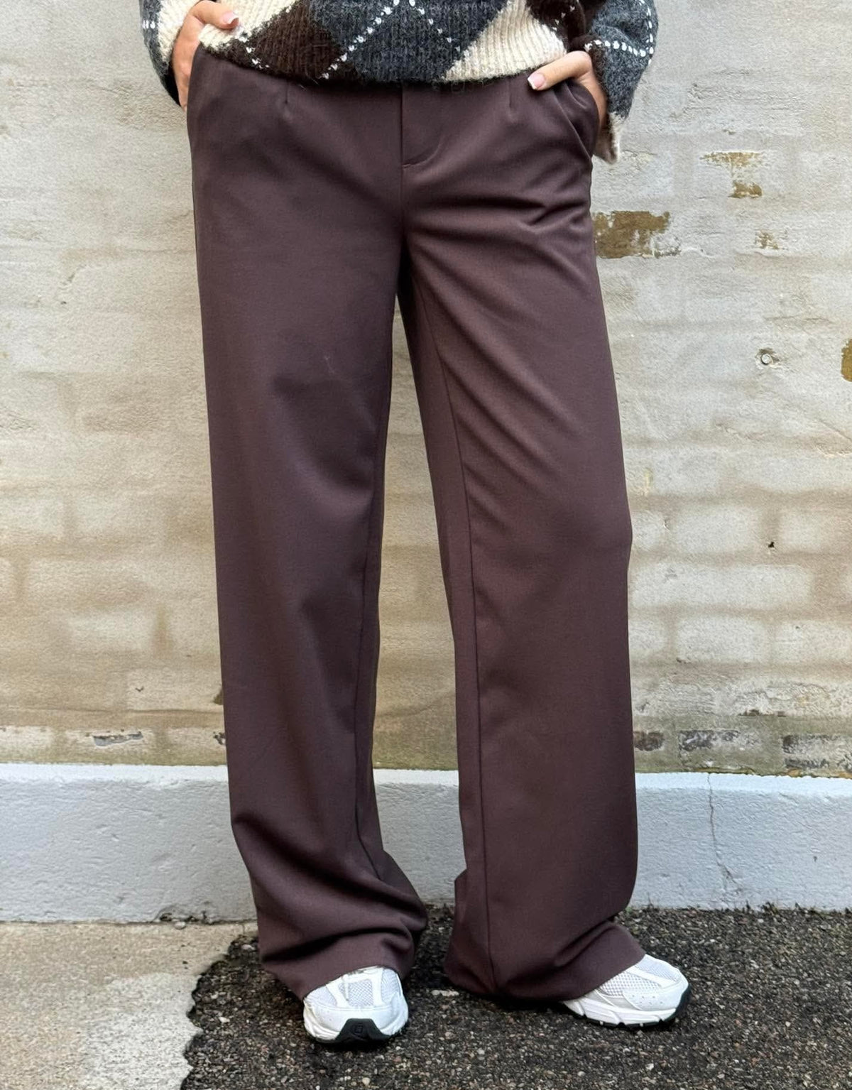 Lisa WIDE Byxor - Seal Brown