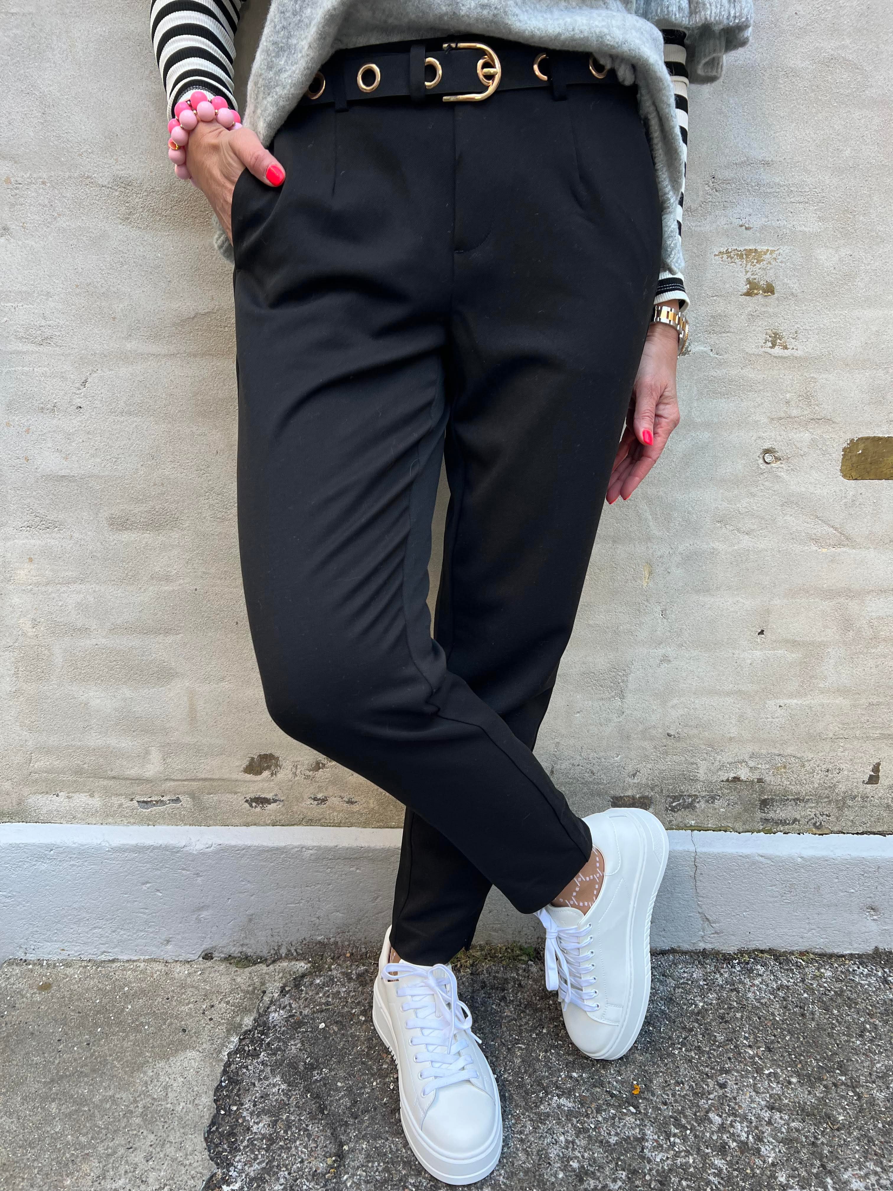 Lisa Slim Pant - Svart