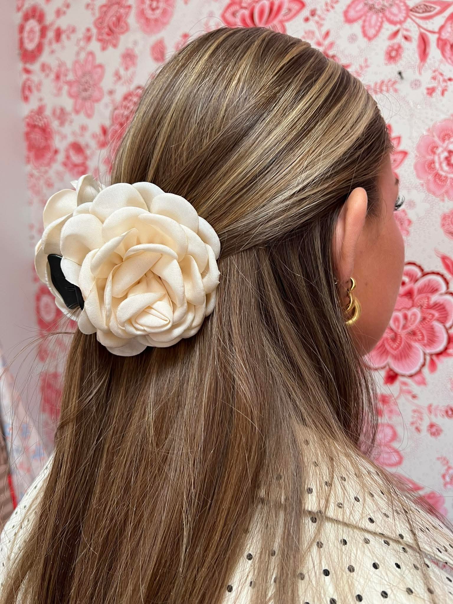 Hana Rose Hårklemme - crem