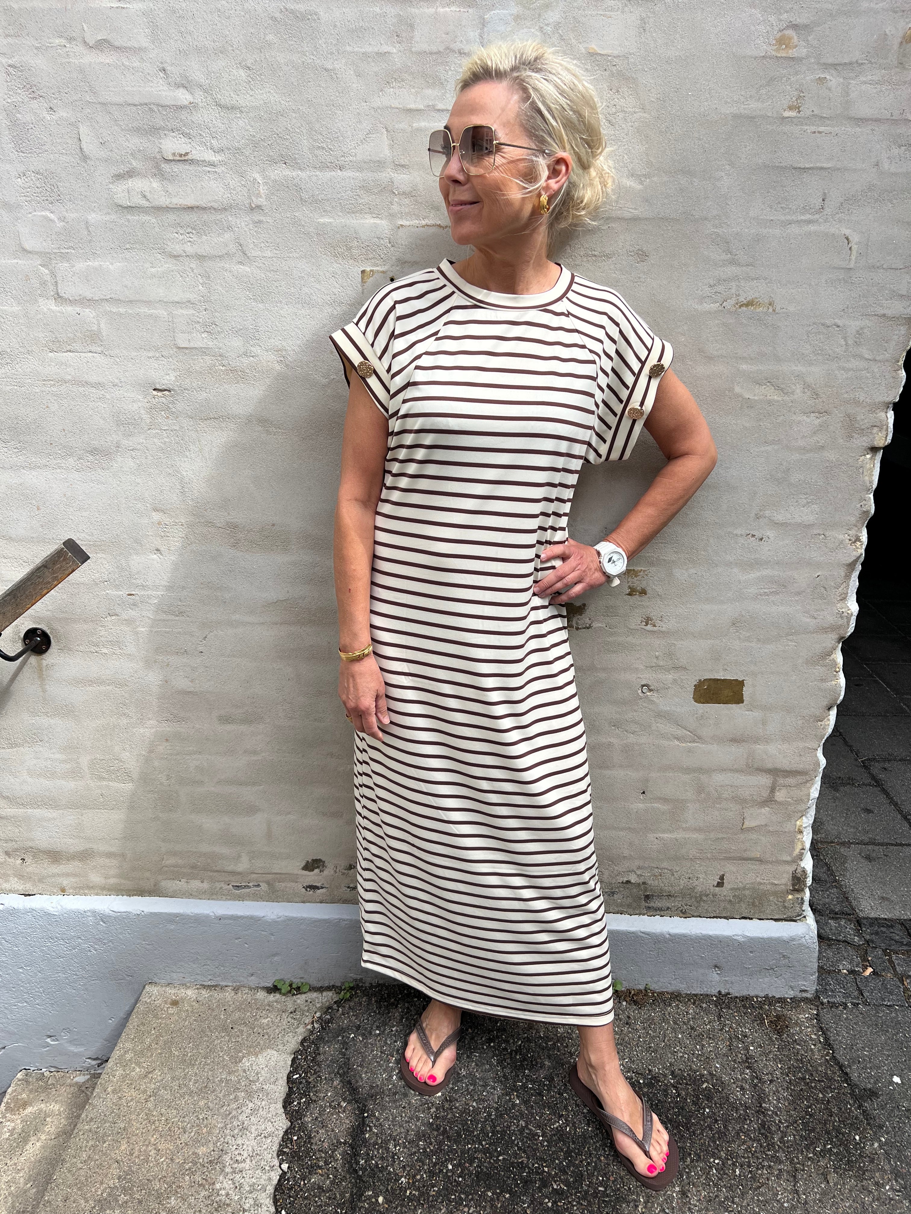 Frederikke Dress - Brown Stripe
