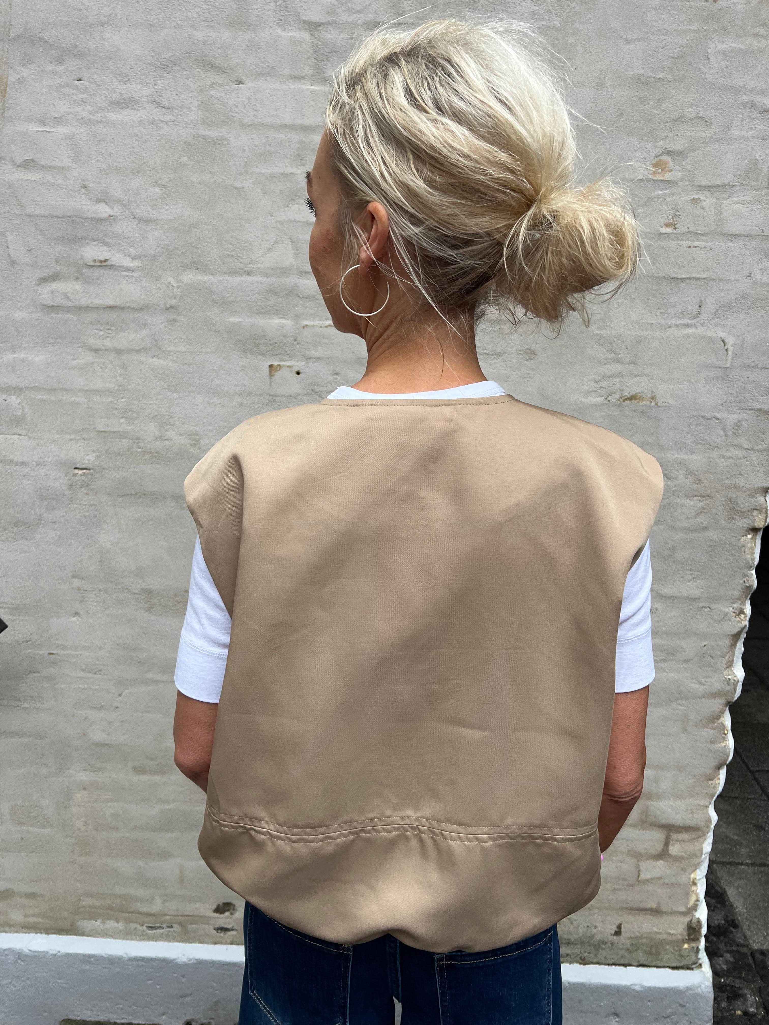 BERIT BALLONG BOMBERVÄST - Travertin