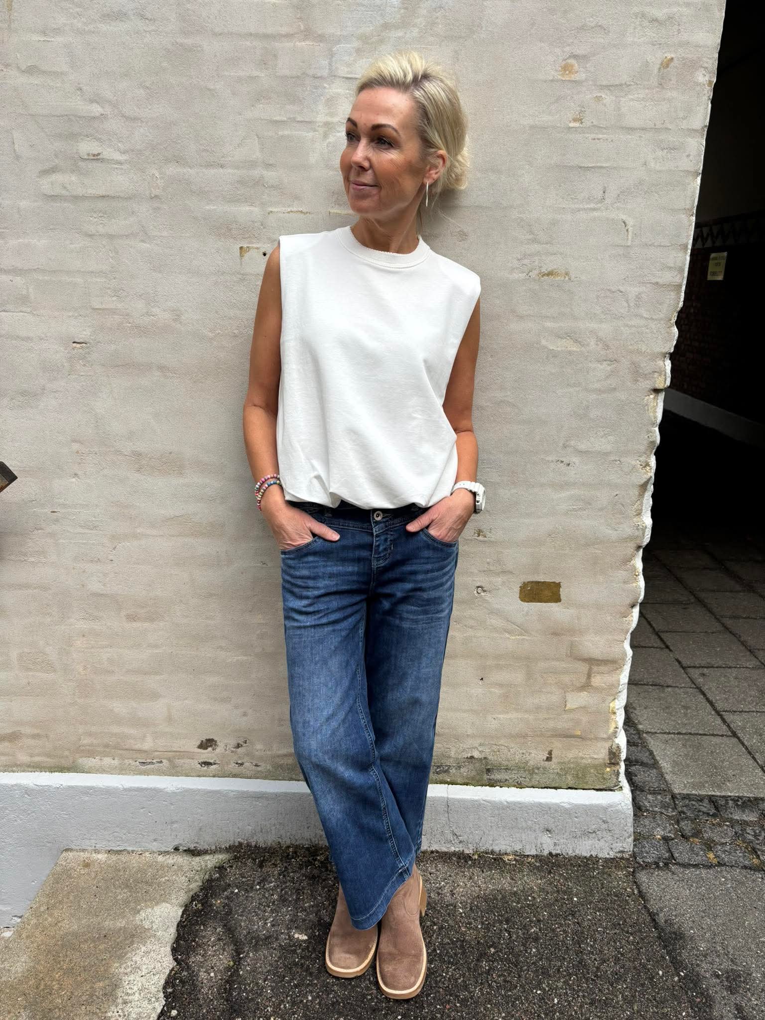 Emee Wide Leg - Mörkblå tvätt