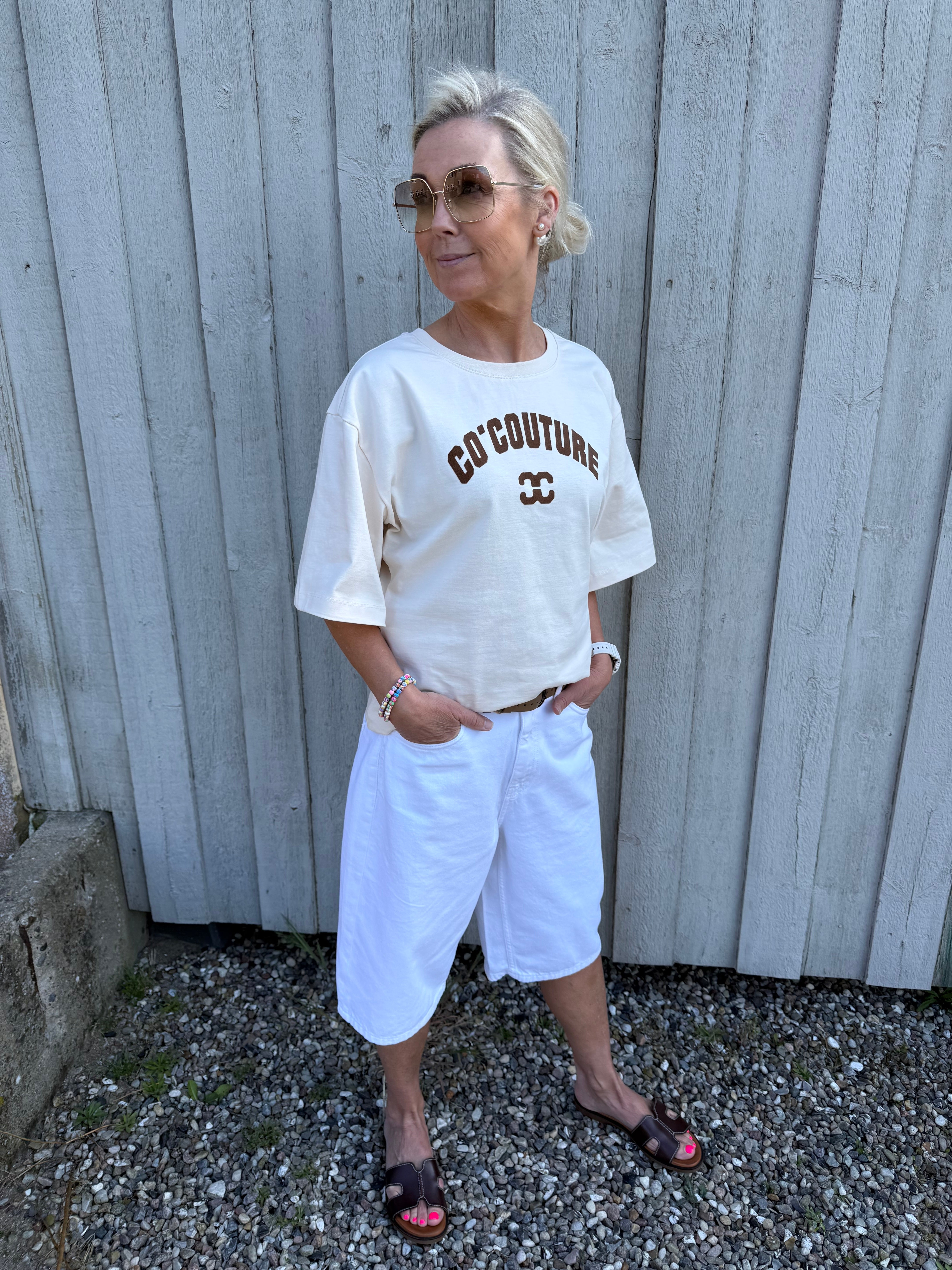 LINA MW BERMUDA SHORTS - White