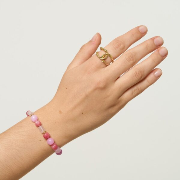 Fie Armband - Guld/Rosa