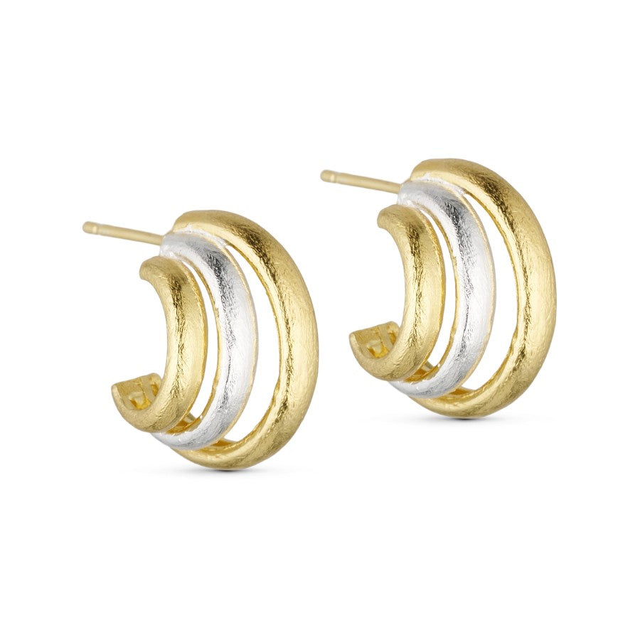 Echo Trio Örhängen - Guld/Silver