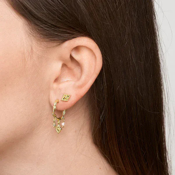 Hailey Twisted Hoops - 24K Guldbelagt