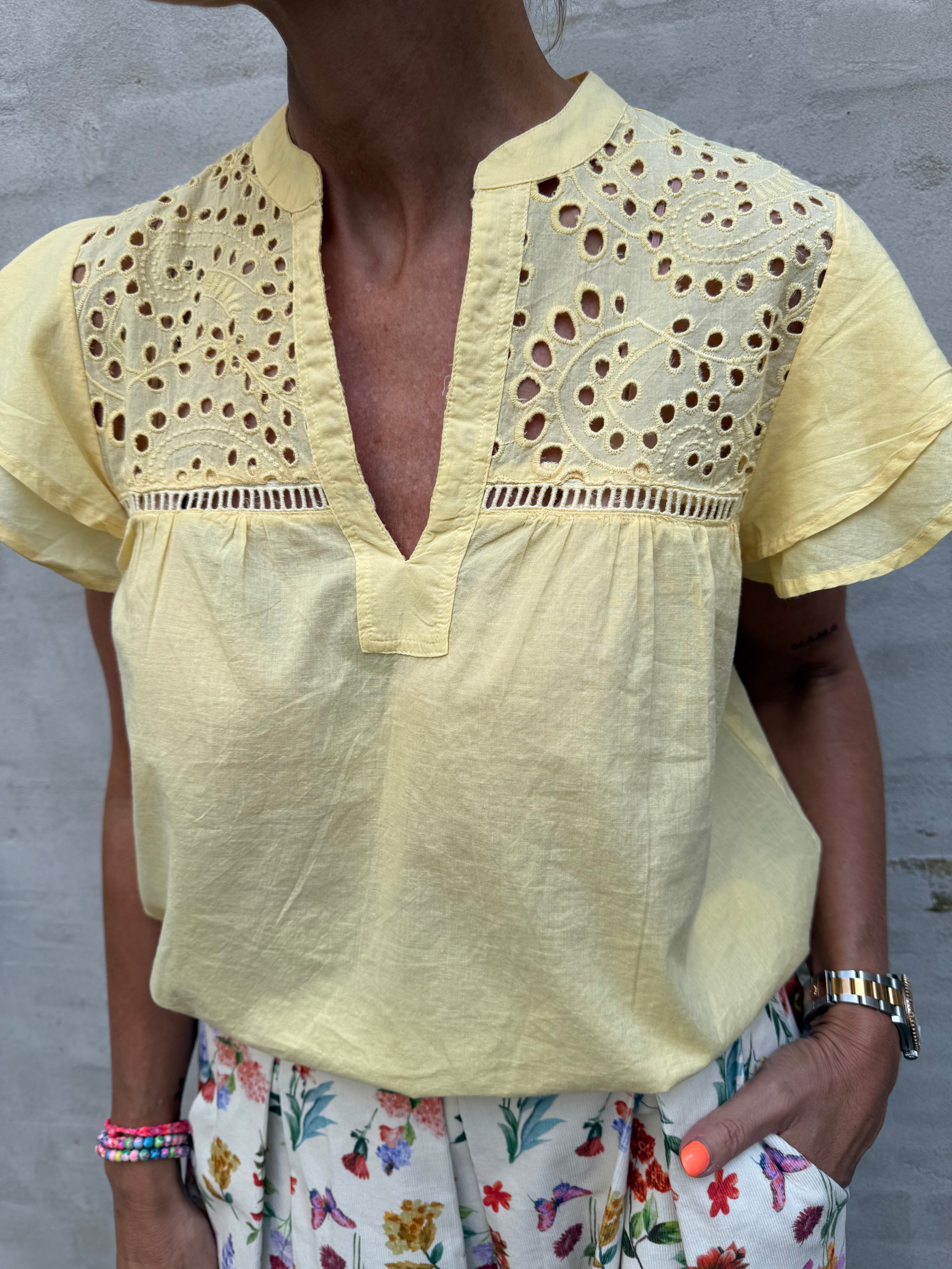 Christel Solid Top - Ljusgul