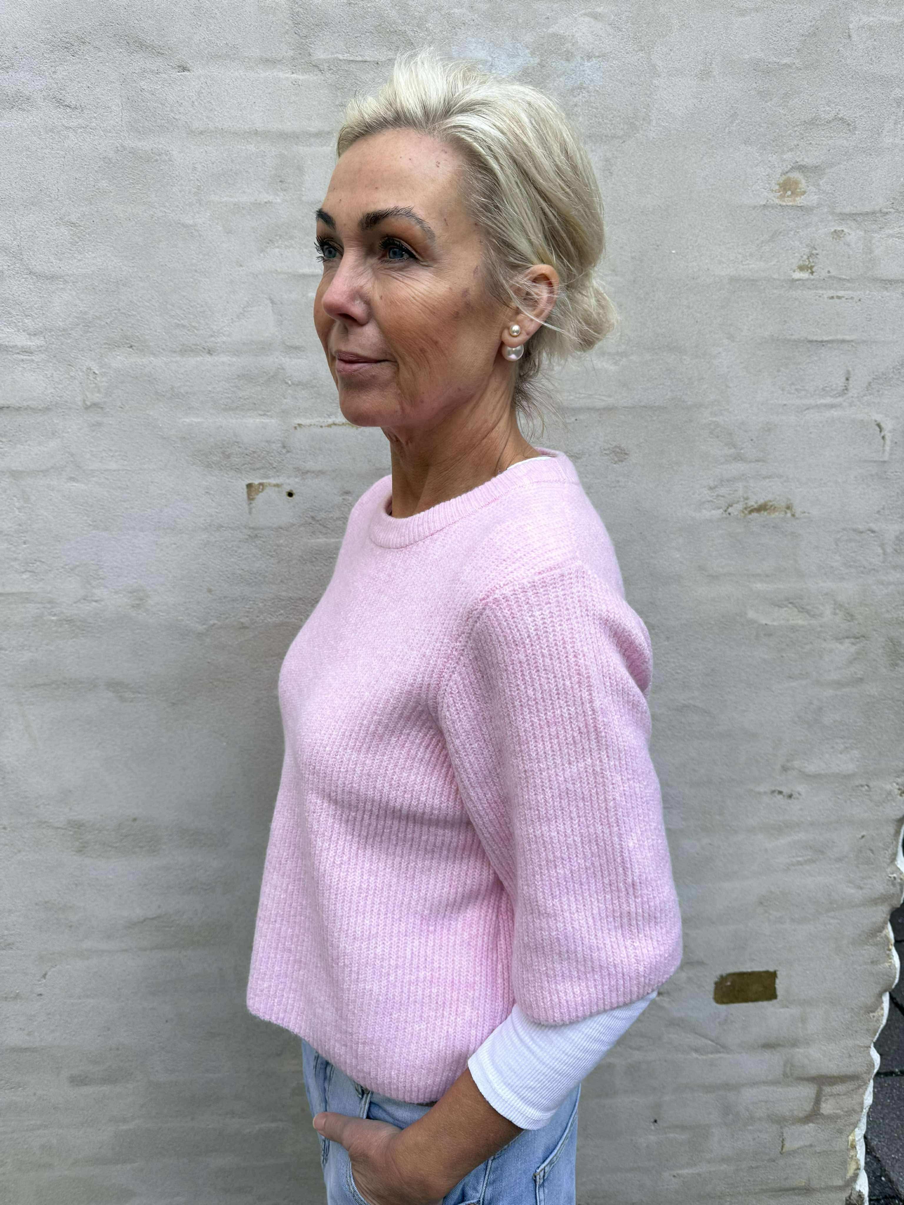 SILLY SS O-NECK KNIT - Roseate Spoonbill MELANGE