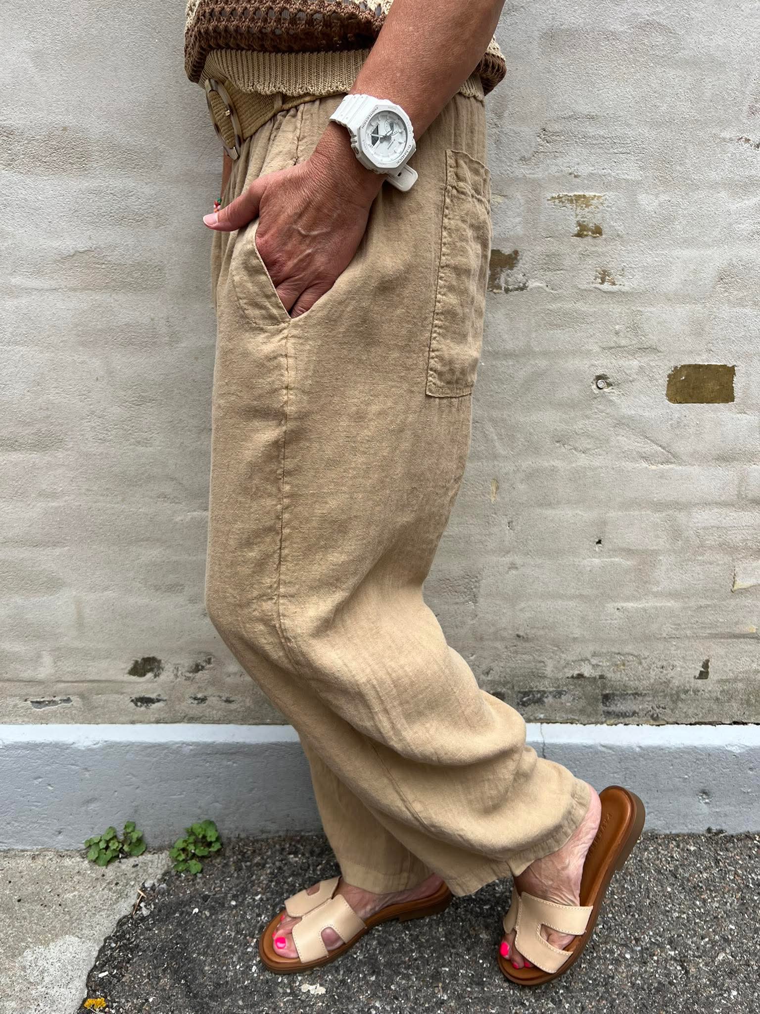 Lotus Linnen Pants - Moonstone