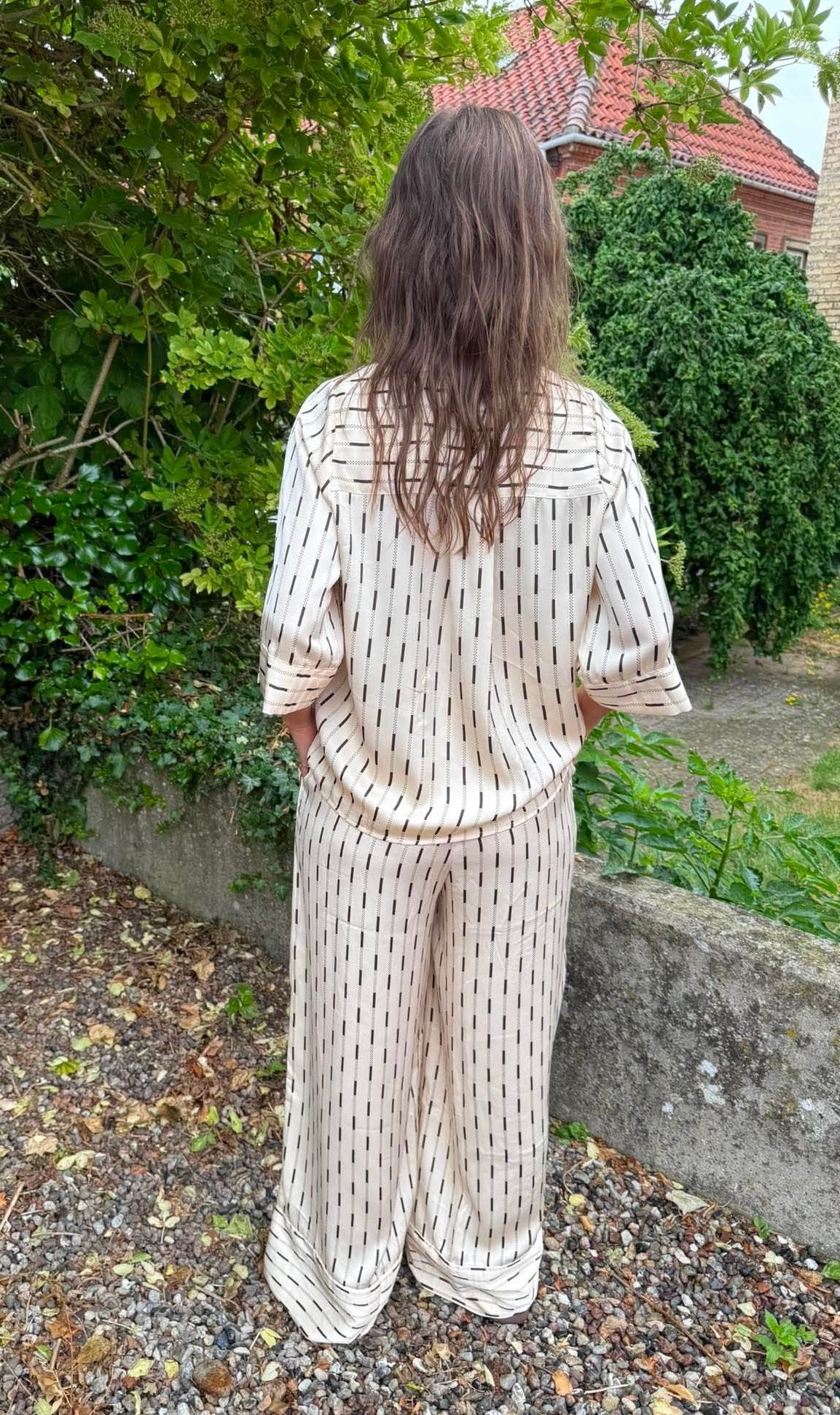 Sora Print Pants - Creme
