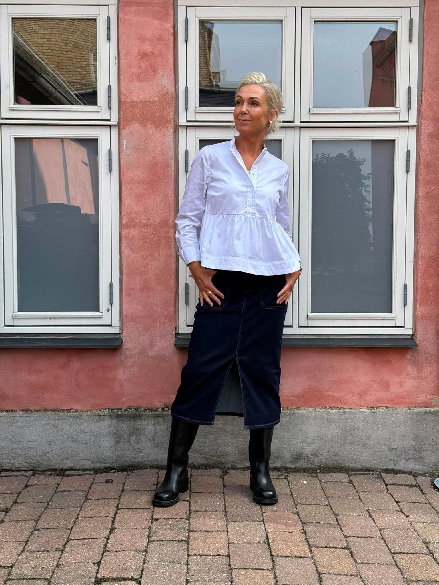 High waist kjol – sköljmjuk tvätt