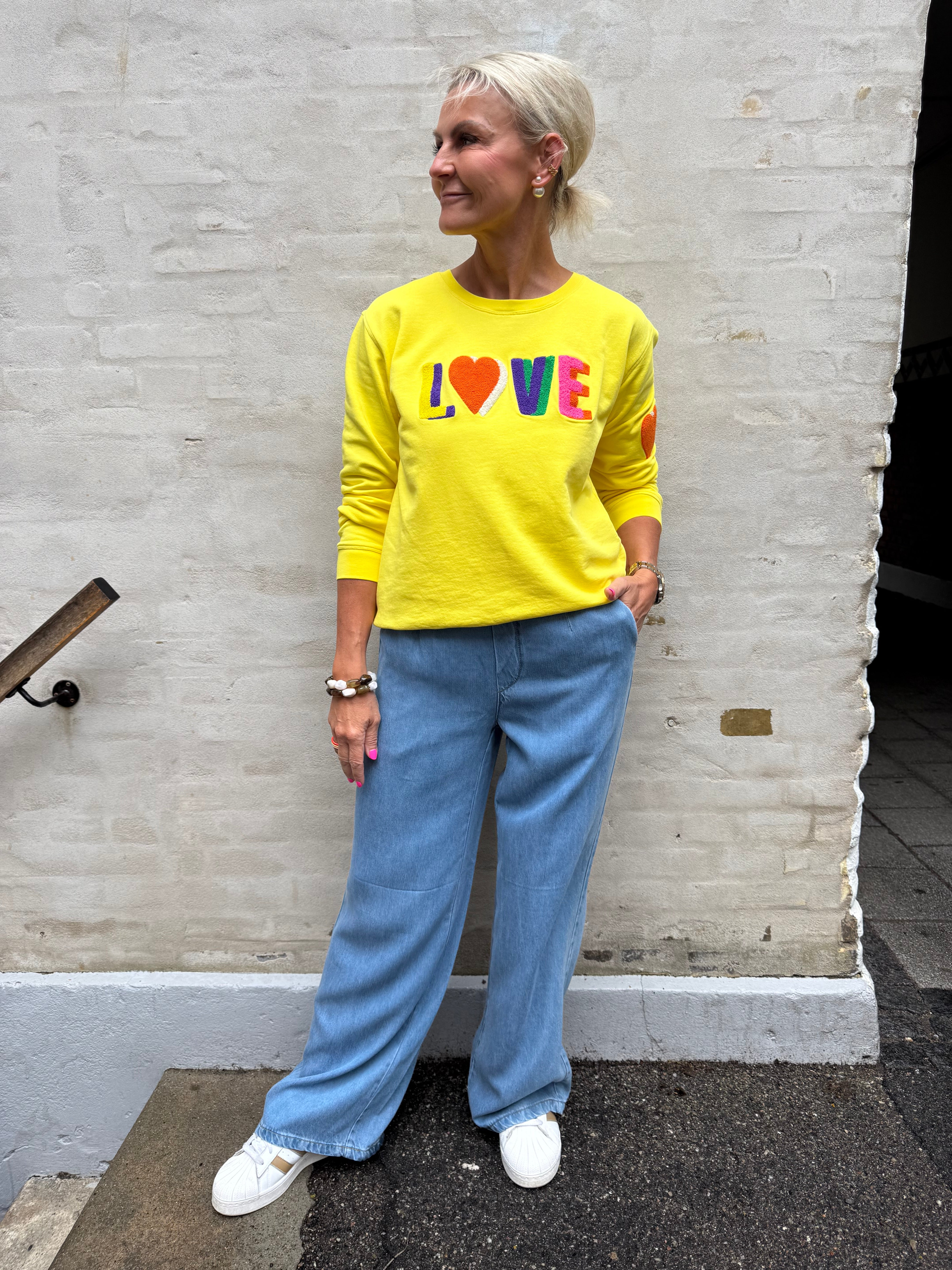 FRAME LISA WIDE PANT - Light Blue Denim