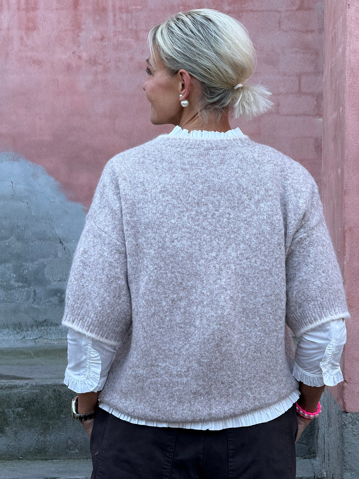 Lobster S/S Knit - Beige/Brun