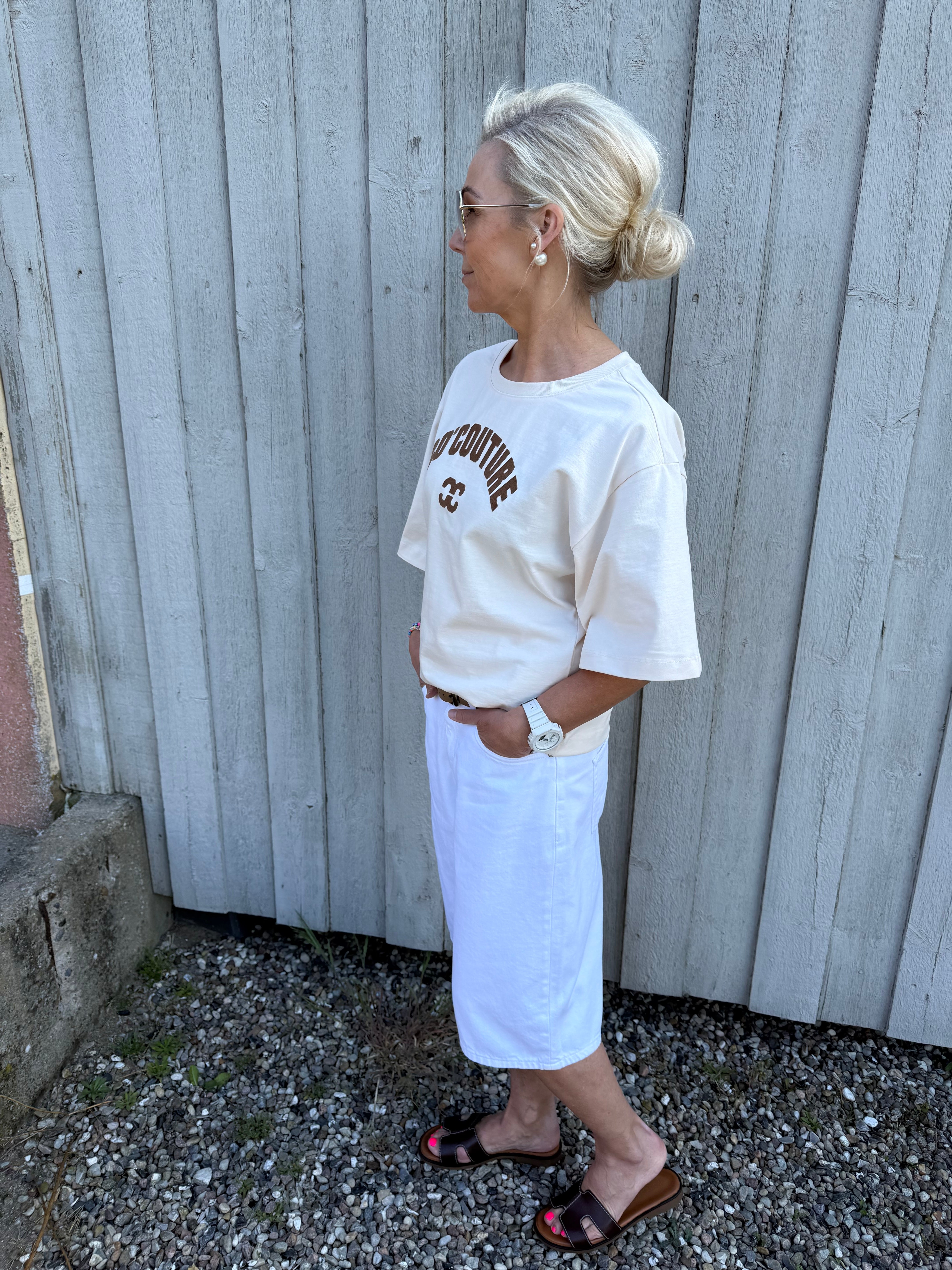 LINA MW BERMUDA SHORTS - White