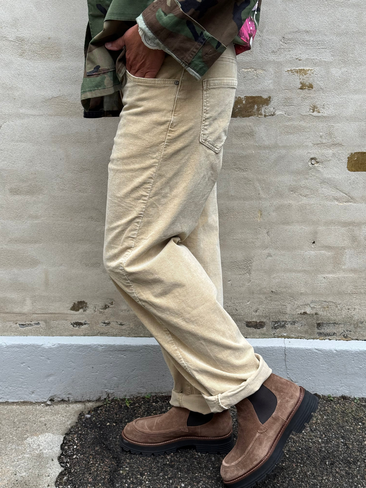 Moffe Corduroy Pants - Beige