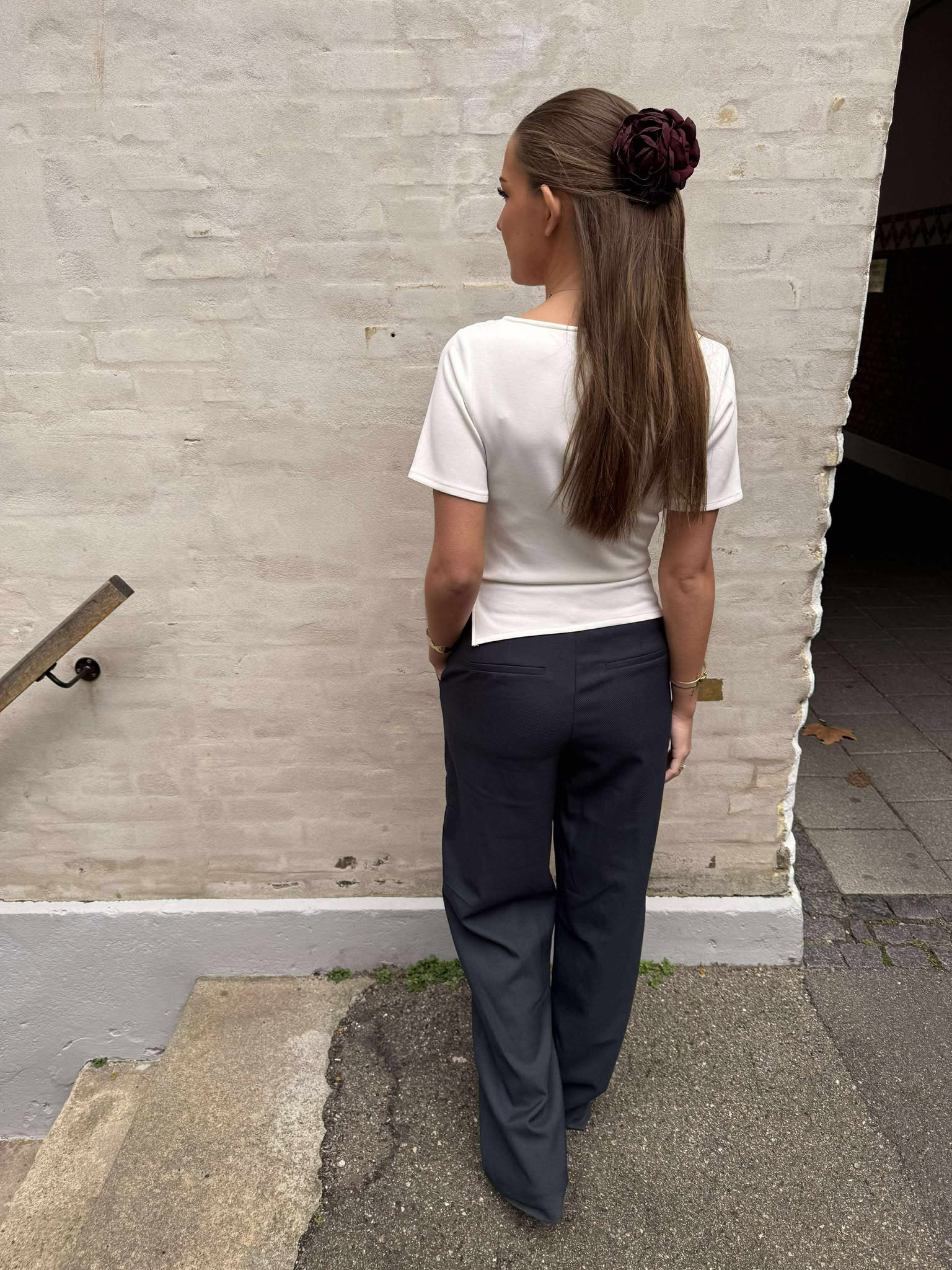 Emmett Melange byxor - Marinblå