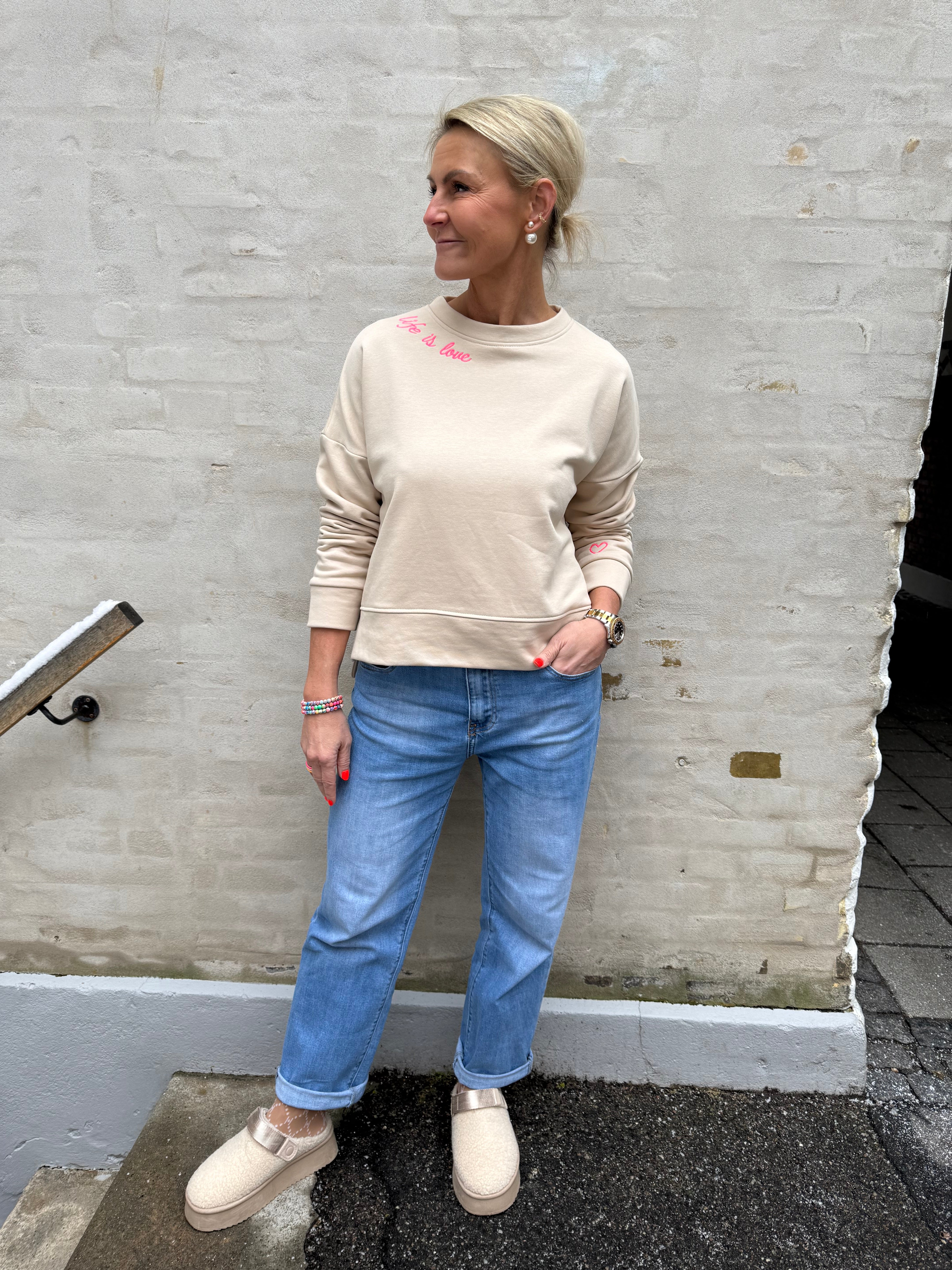 Life is Love Sweat - Beige