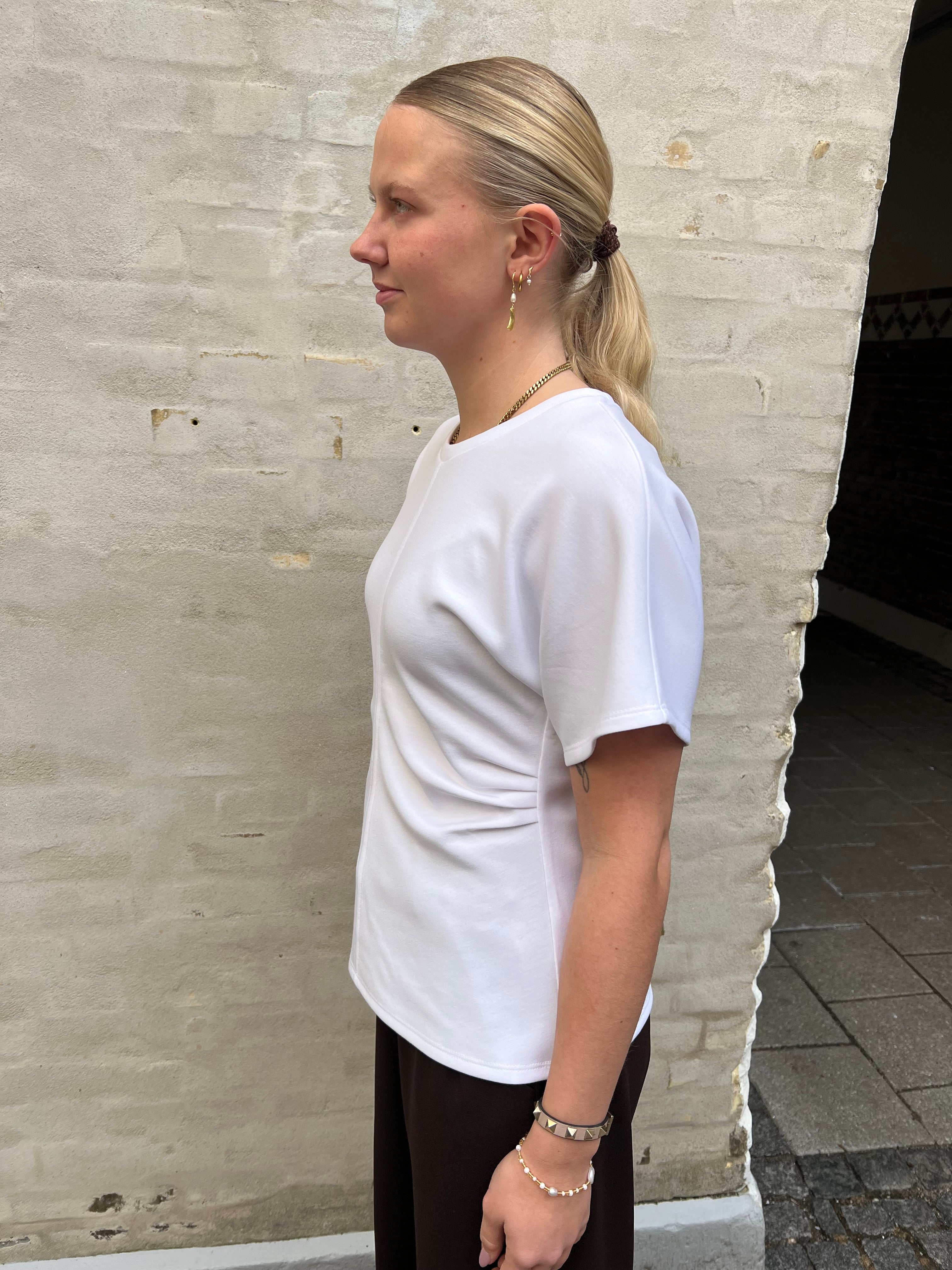 SAFINA SS DETALJTOPP - Ljusvit