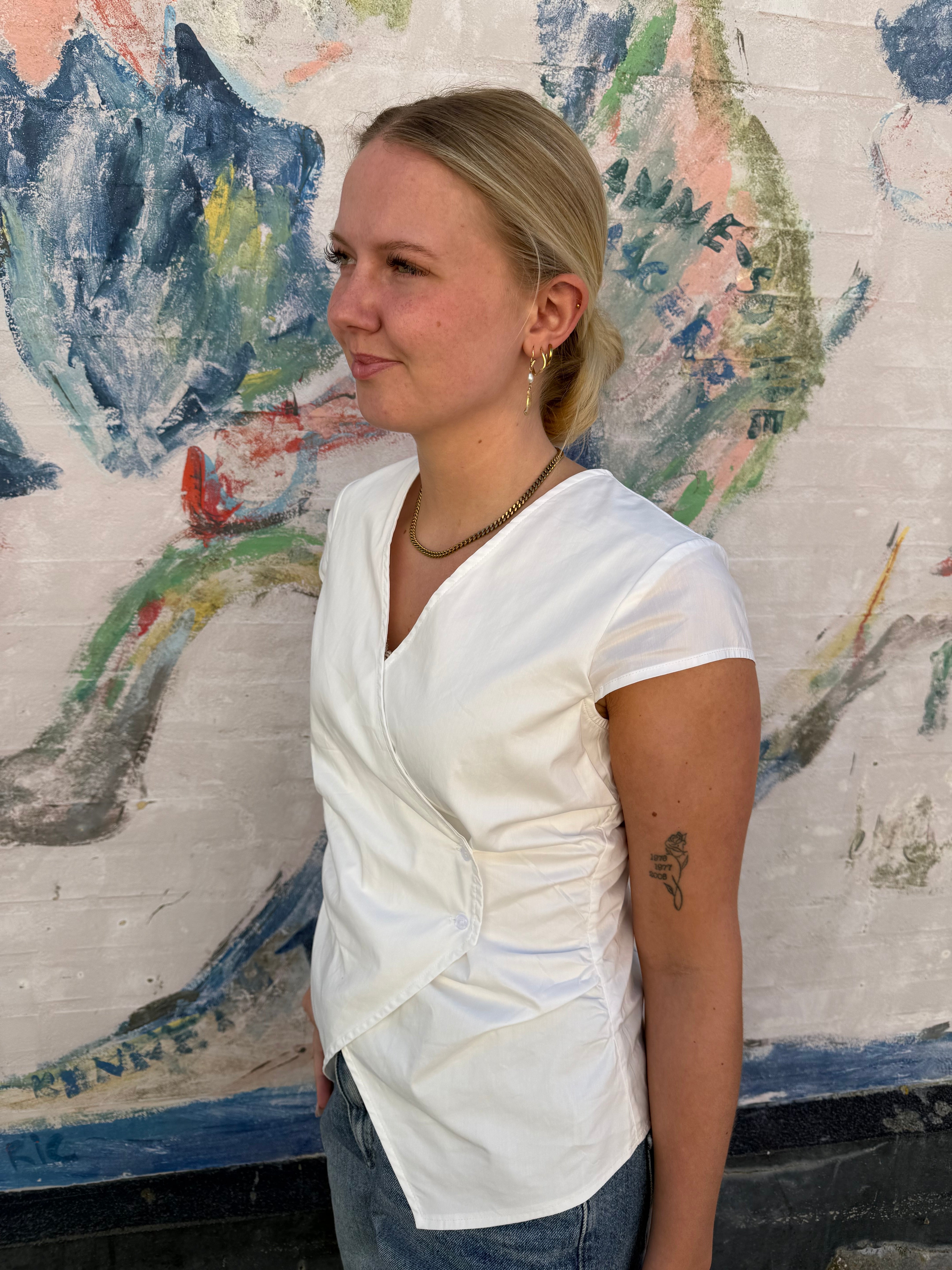 Fidi Poplin Top - White