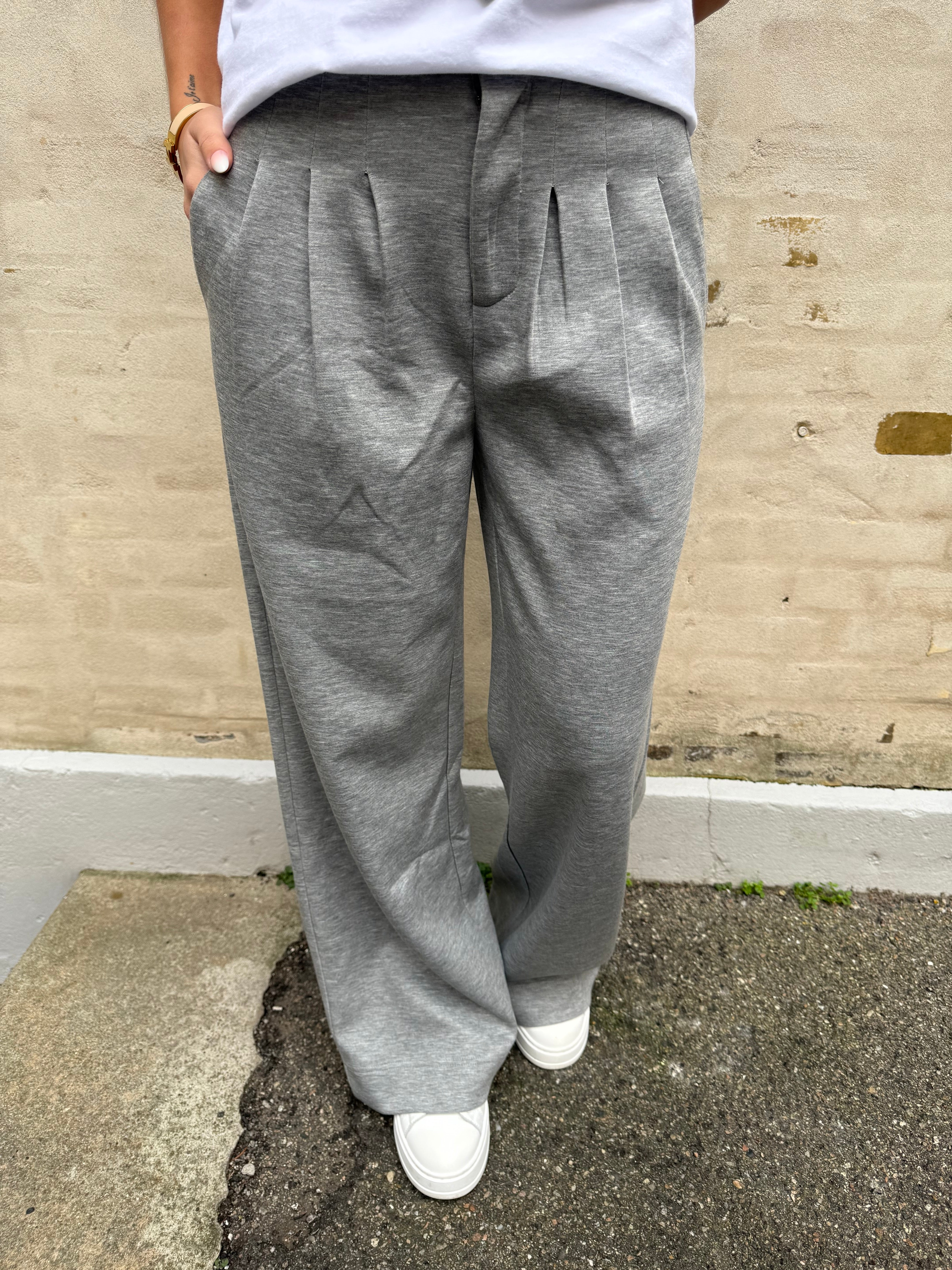 LanceCC Pleat Sweatpants - Gråmelerad