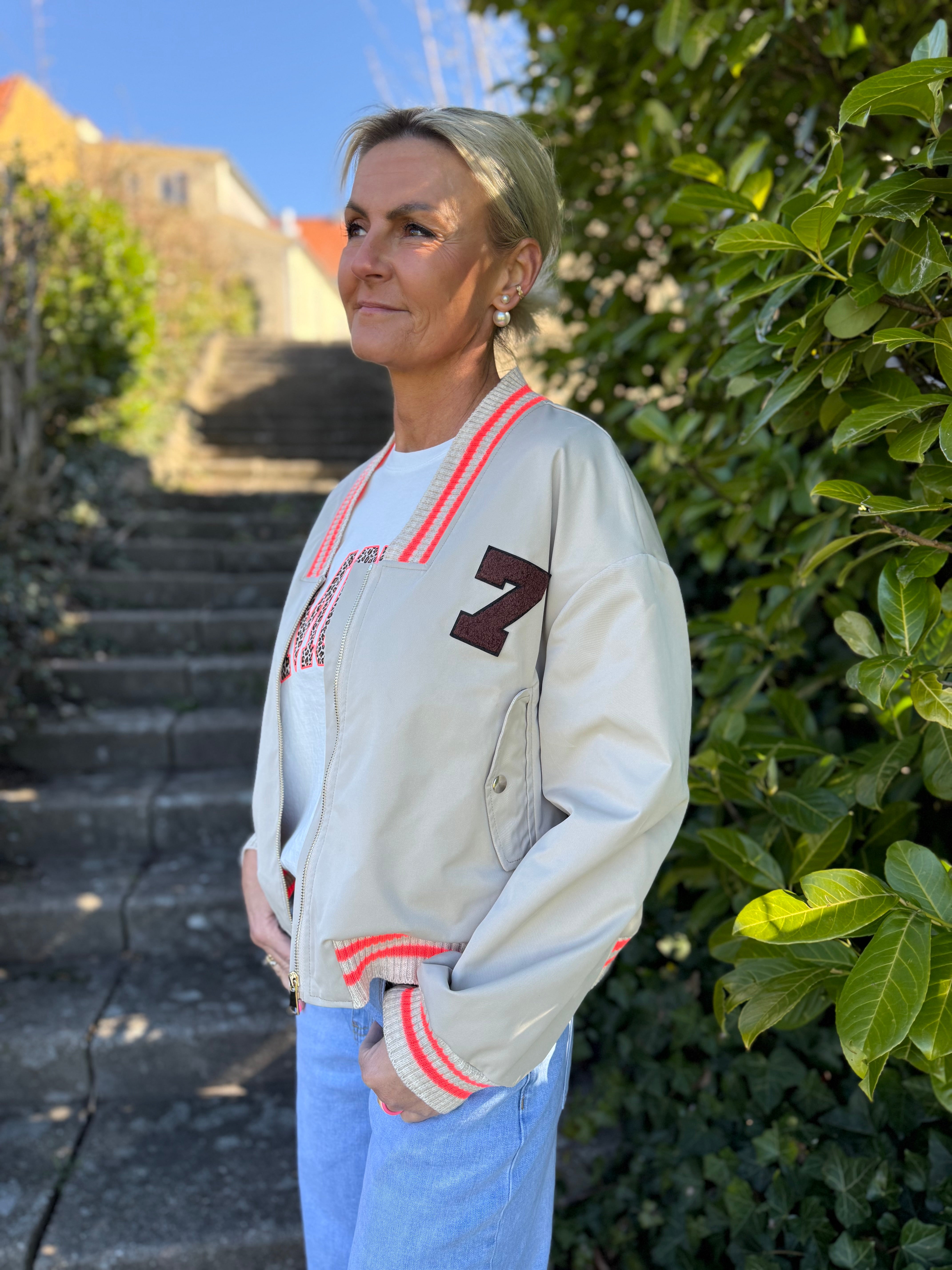 Sandy Bomber Jacket - Beige