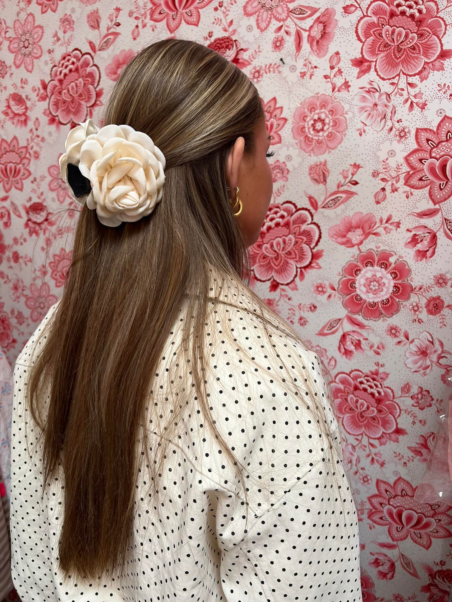 Hana Rose Hårklemme - crem