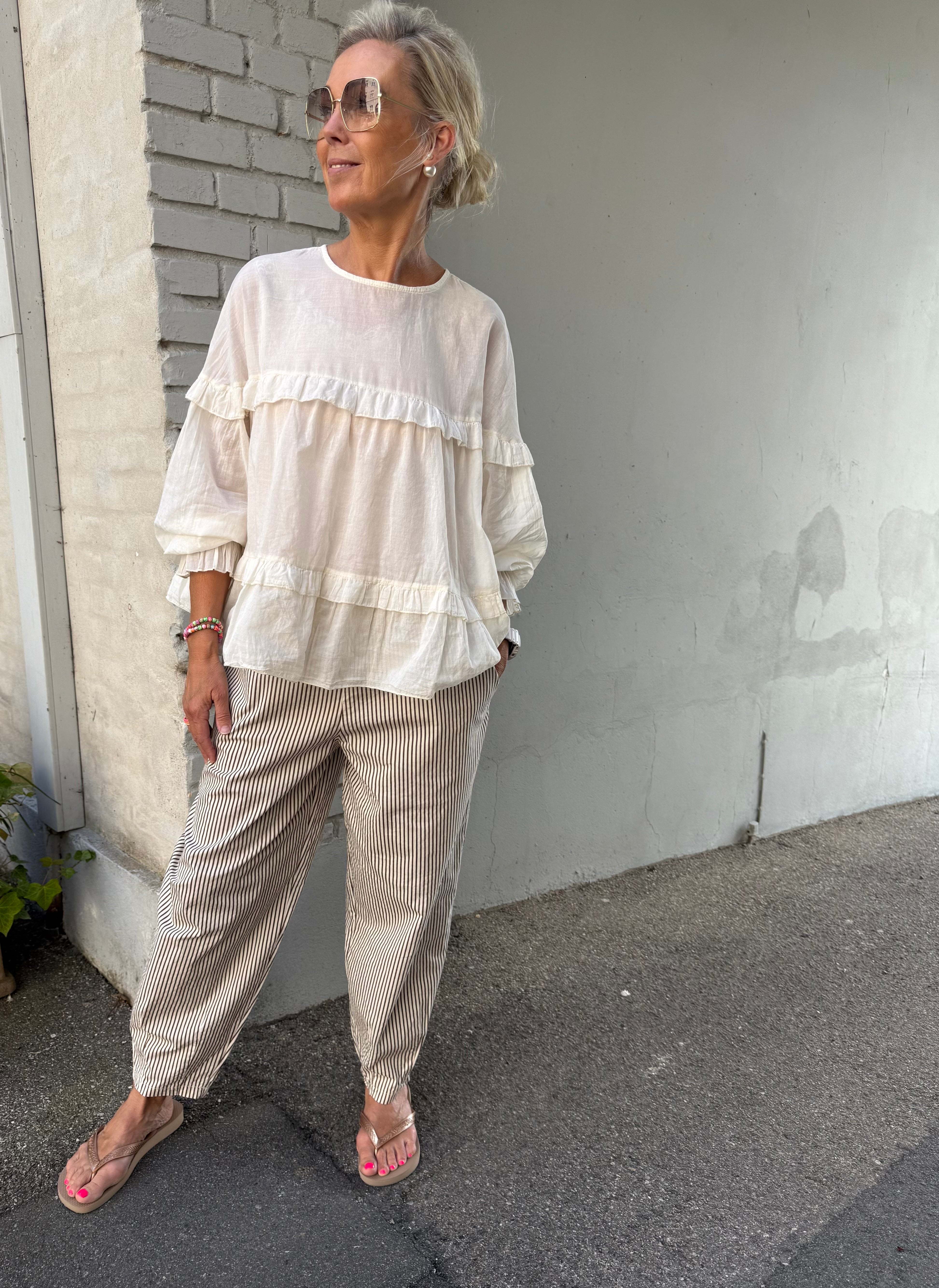 ALLY Barrel Pant - Creme