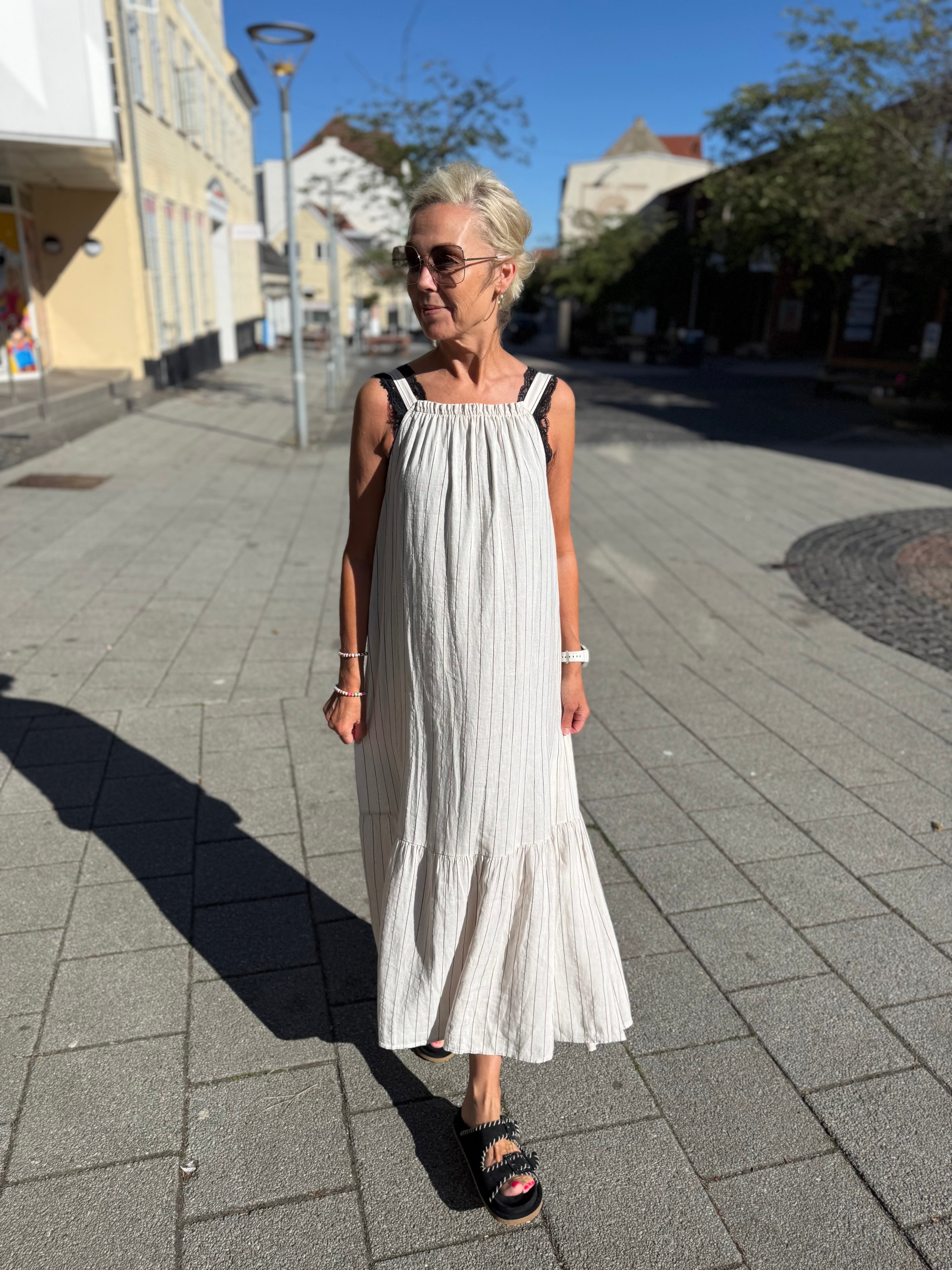 Avenia Dress - Sabbia Stripe